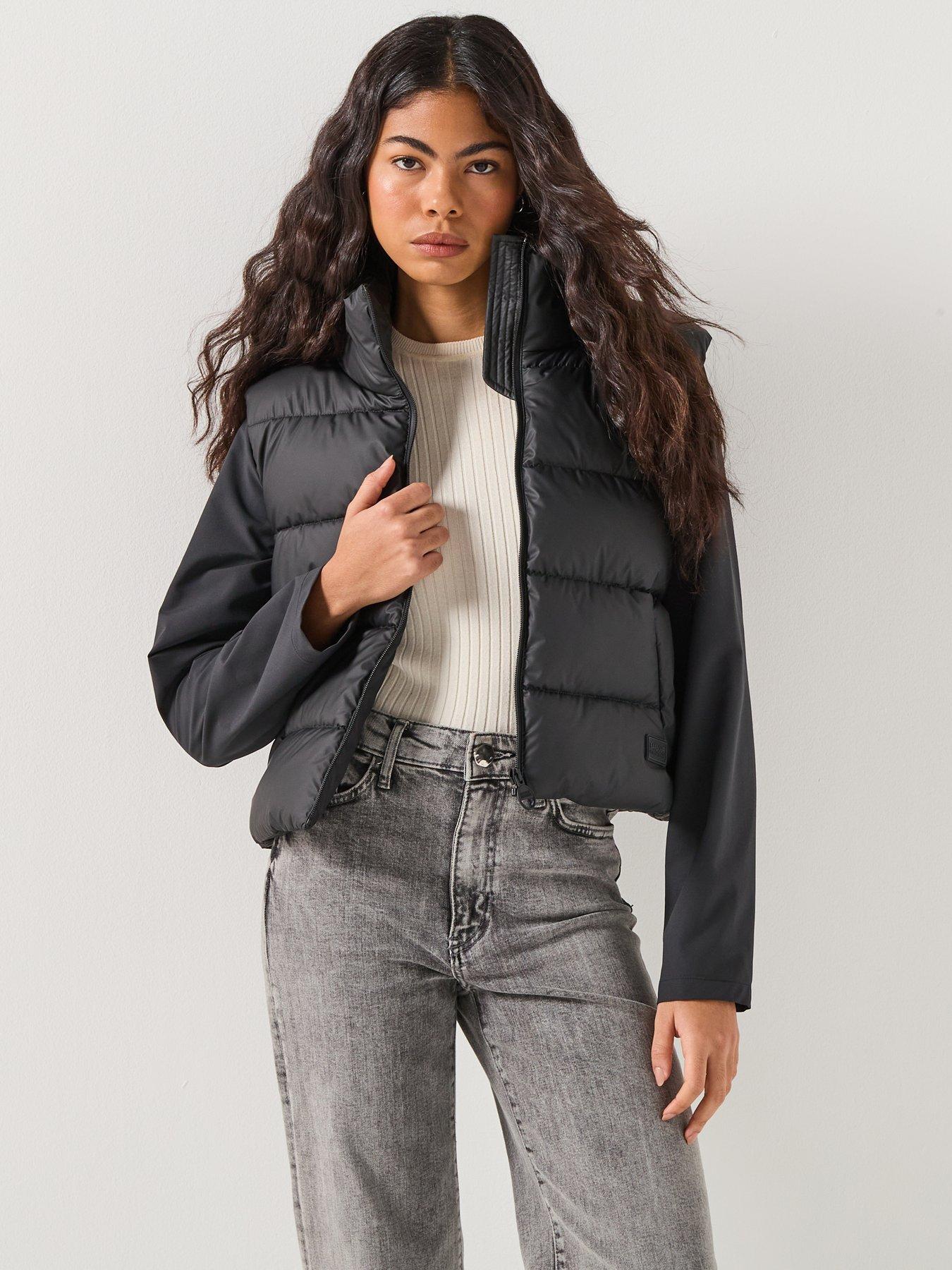Image 1 of 6 of Barbour International Phoenix Quilted Sweatshirt Jacket&nbsp;- Black