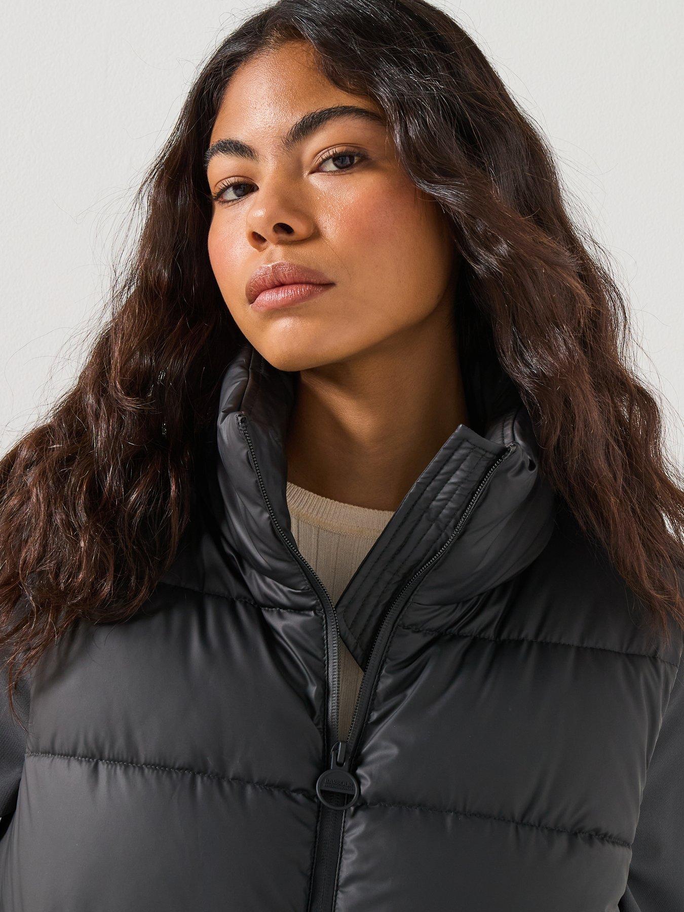 Image 4 of 6 of Barbour International Phoenix Quilted Sweatshirt Jacket&nbsp;- Black