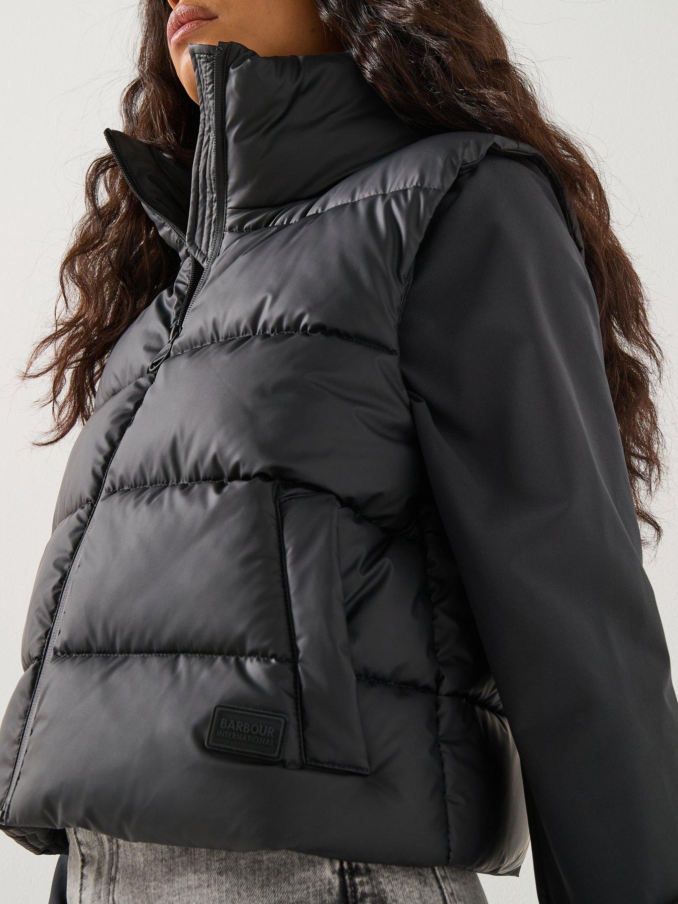 Image 5 of 6 of Barbour International Phoenix Quilted Sweatshirt Jacket&nbsp;- Black