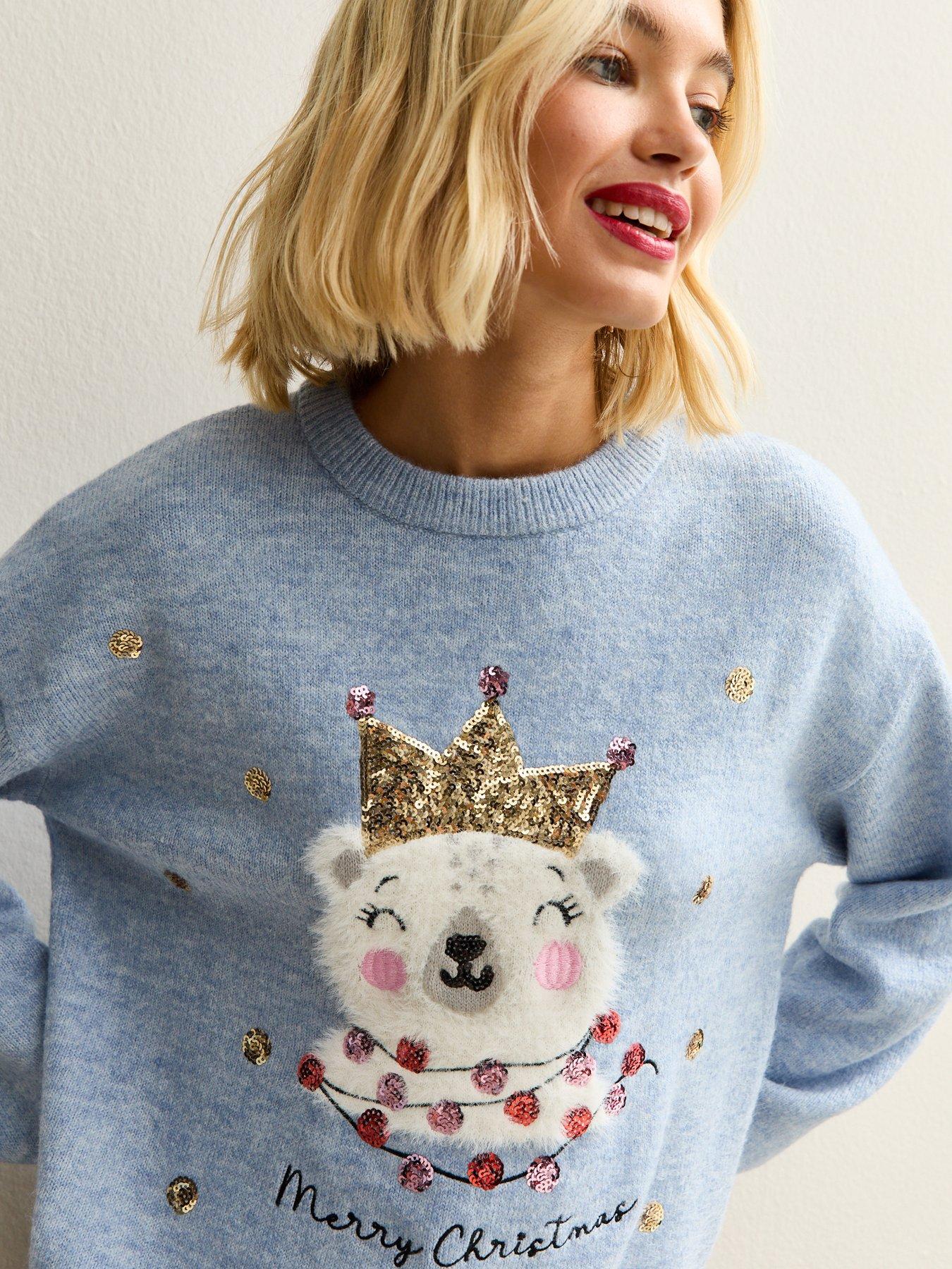 new-look-light-blue-polar-bear-christmas-jumperoutfit