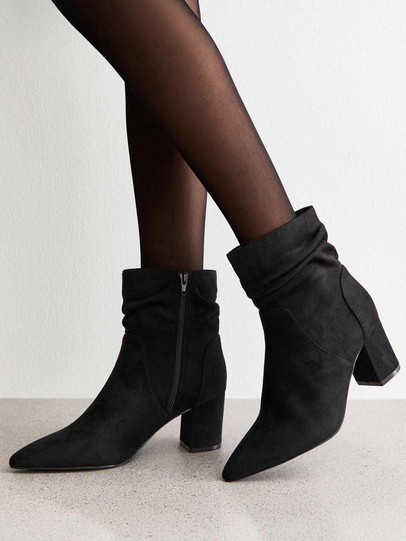 new-look-ruched-point-block-heel-boots-blackfront