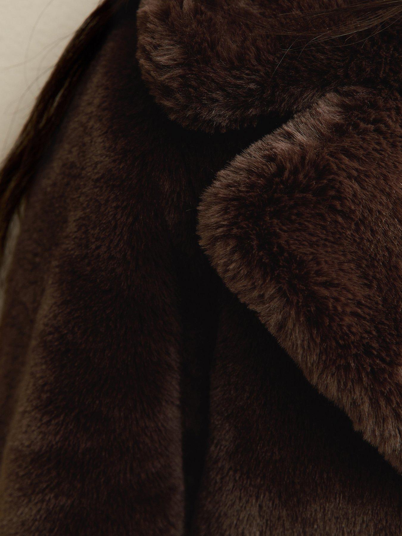 new-look-faux-fur-midi-coat-browndetail