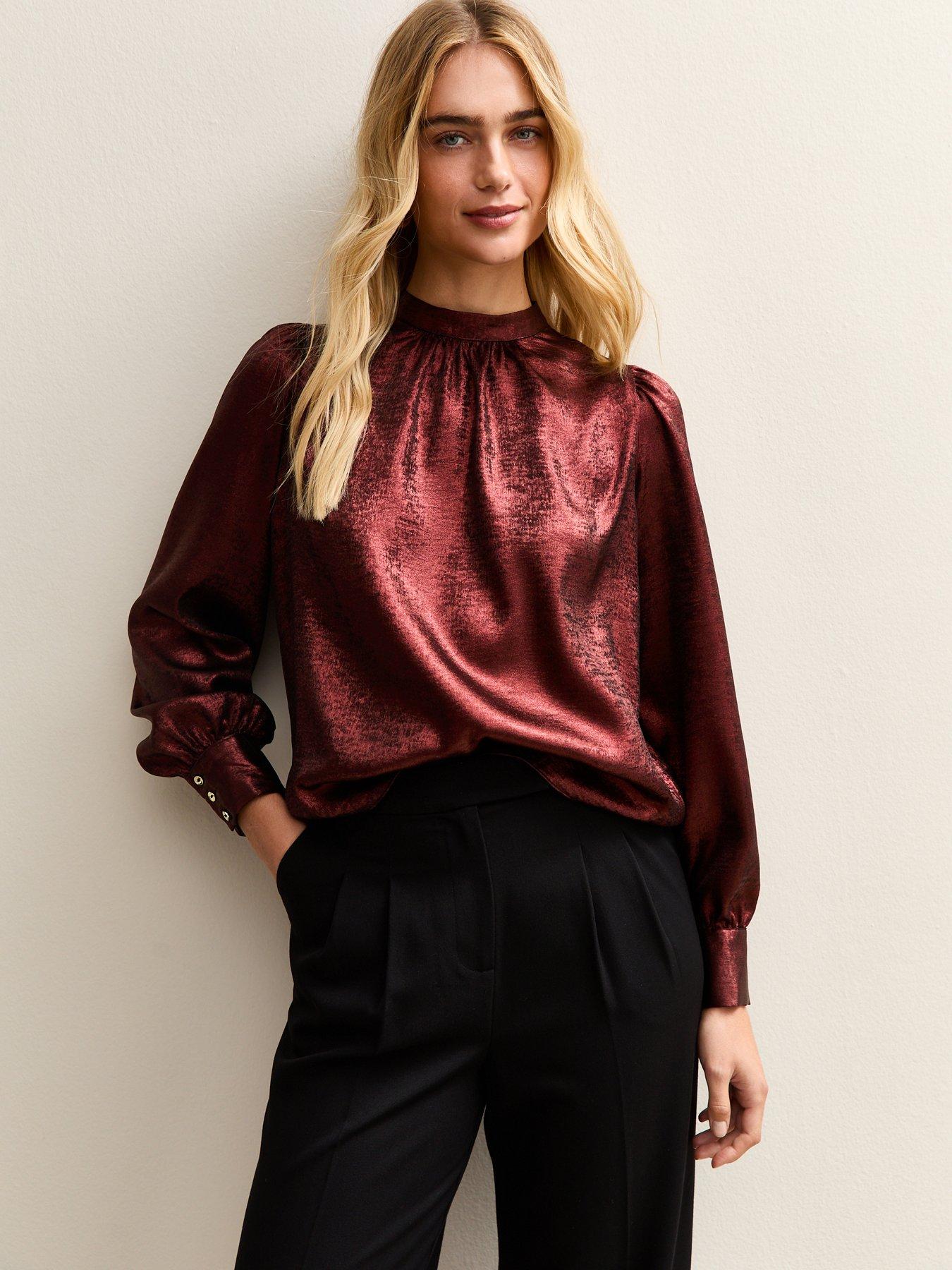 new-look-metallic-high-neck-blouse-dark-burgundy-red
