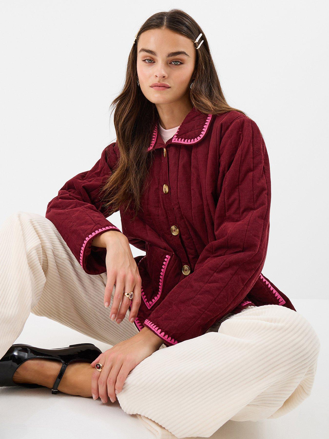 Accessorize Cord Jacket - Red