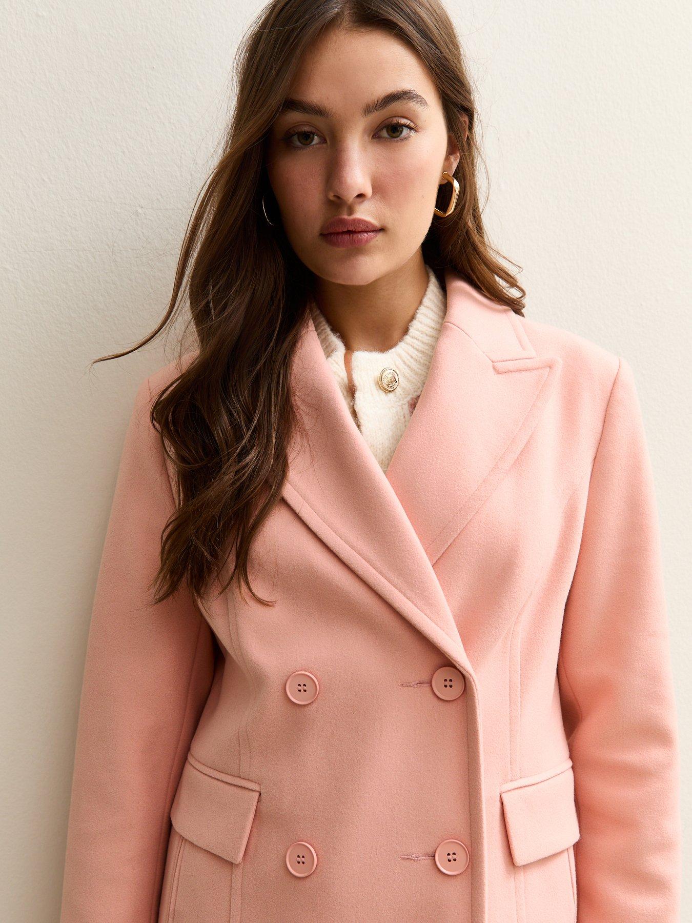 new-look-pale-pink-double-breasted-midi-coatoutfit
