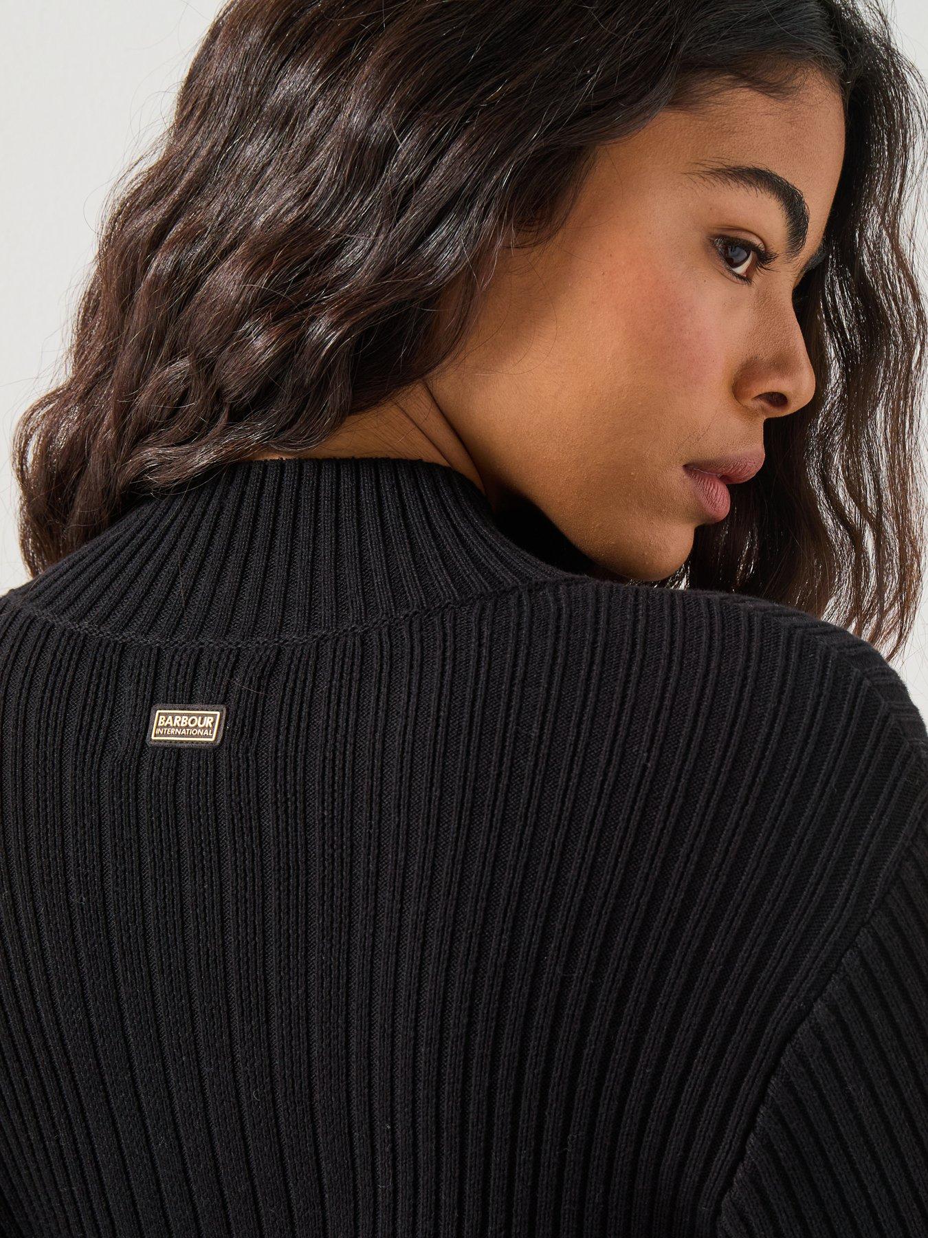 Image 4 of 6 of Barbour International BIntl Reagan Knitted Mini Dress- Black