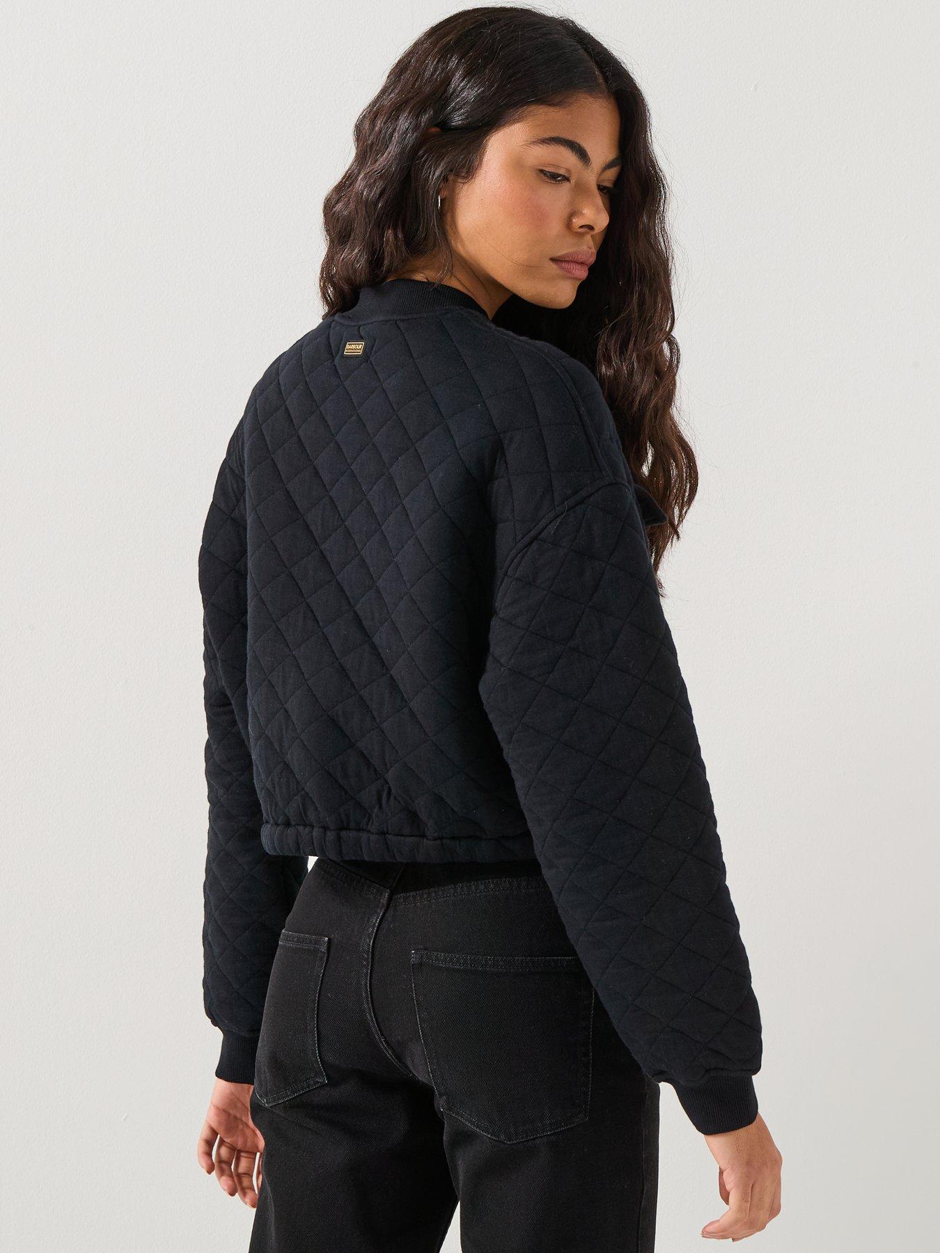 Image 2 of 6 of Barbour International Katya Sweat Bomber Jacket - Black