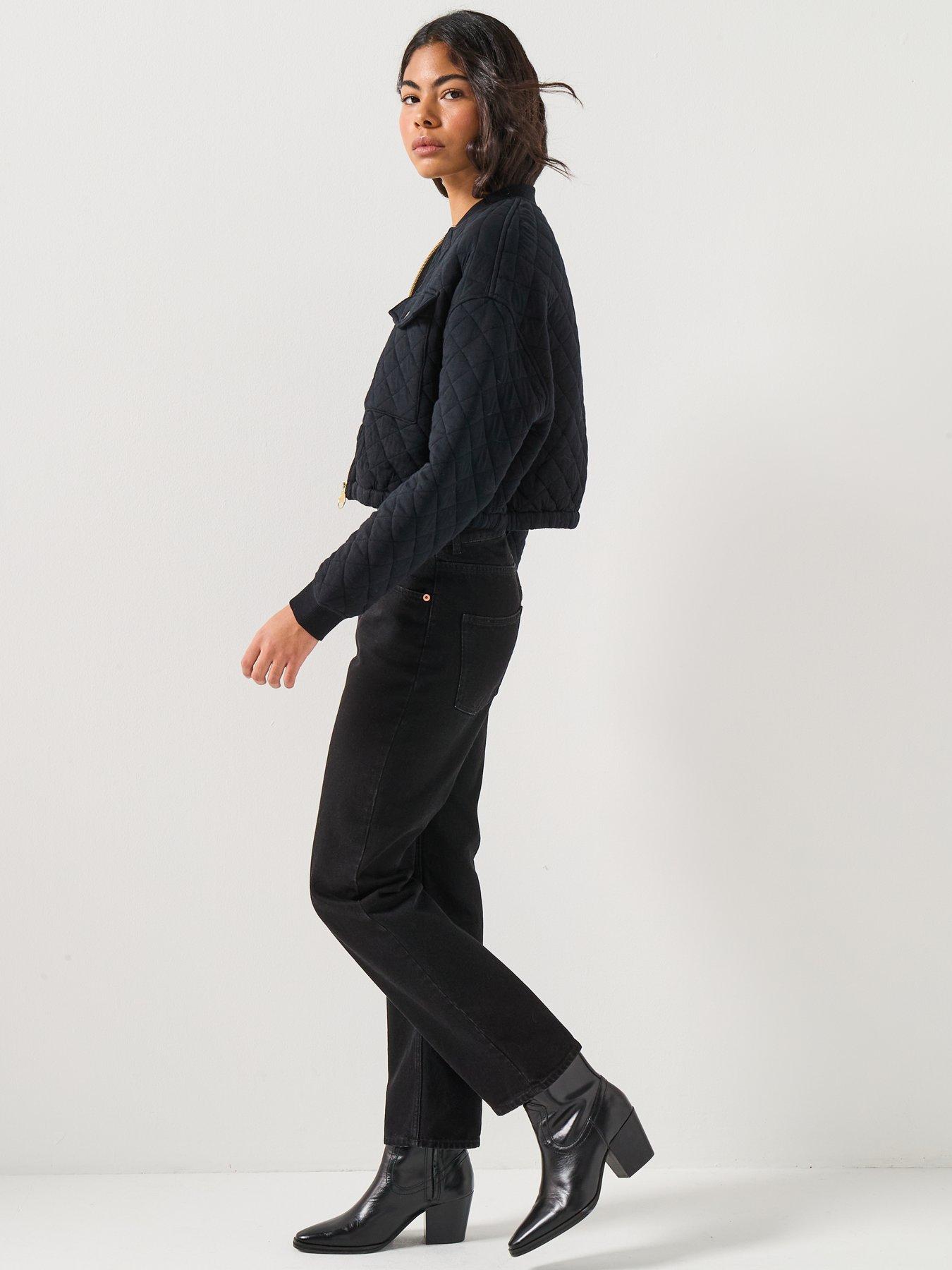Image 5 of 6 of Barbour International Katya Sweat Bomber Jacket - Black