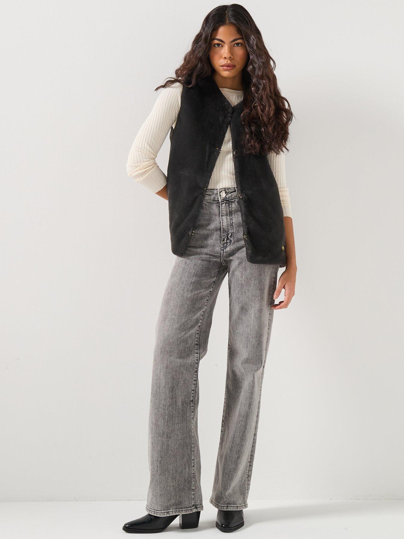 Image 3 of 6 of Barbour International Mialn Fur Gilet- Black
