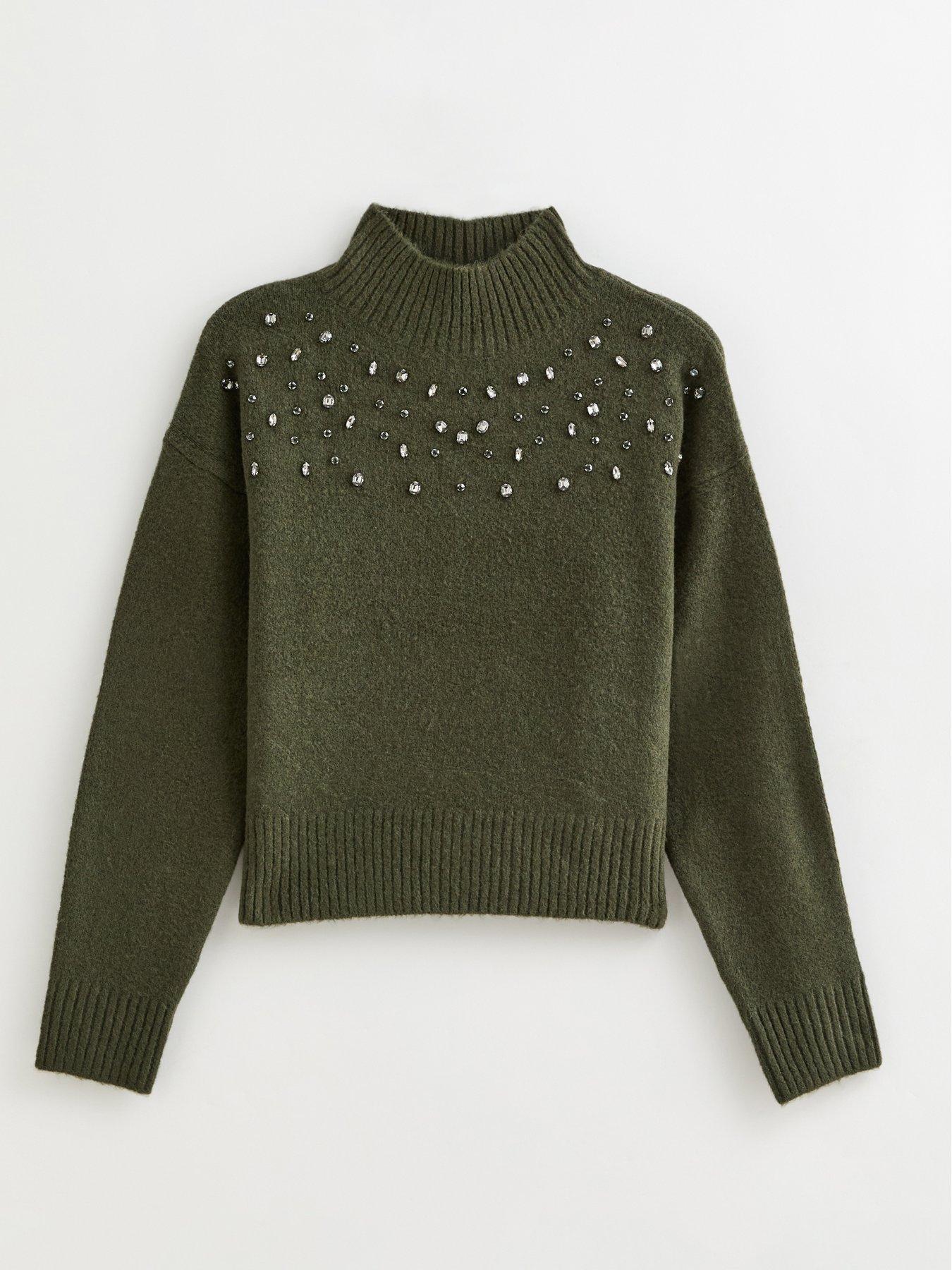 new-look-diamante-high-neck-jumper-khakidetail