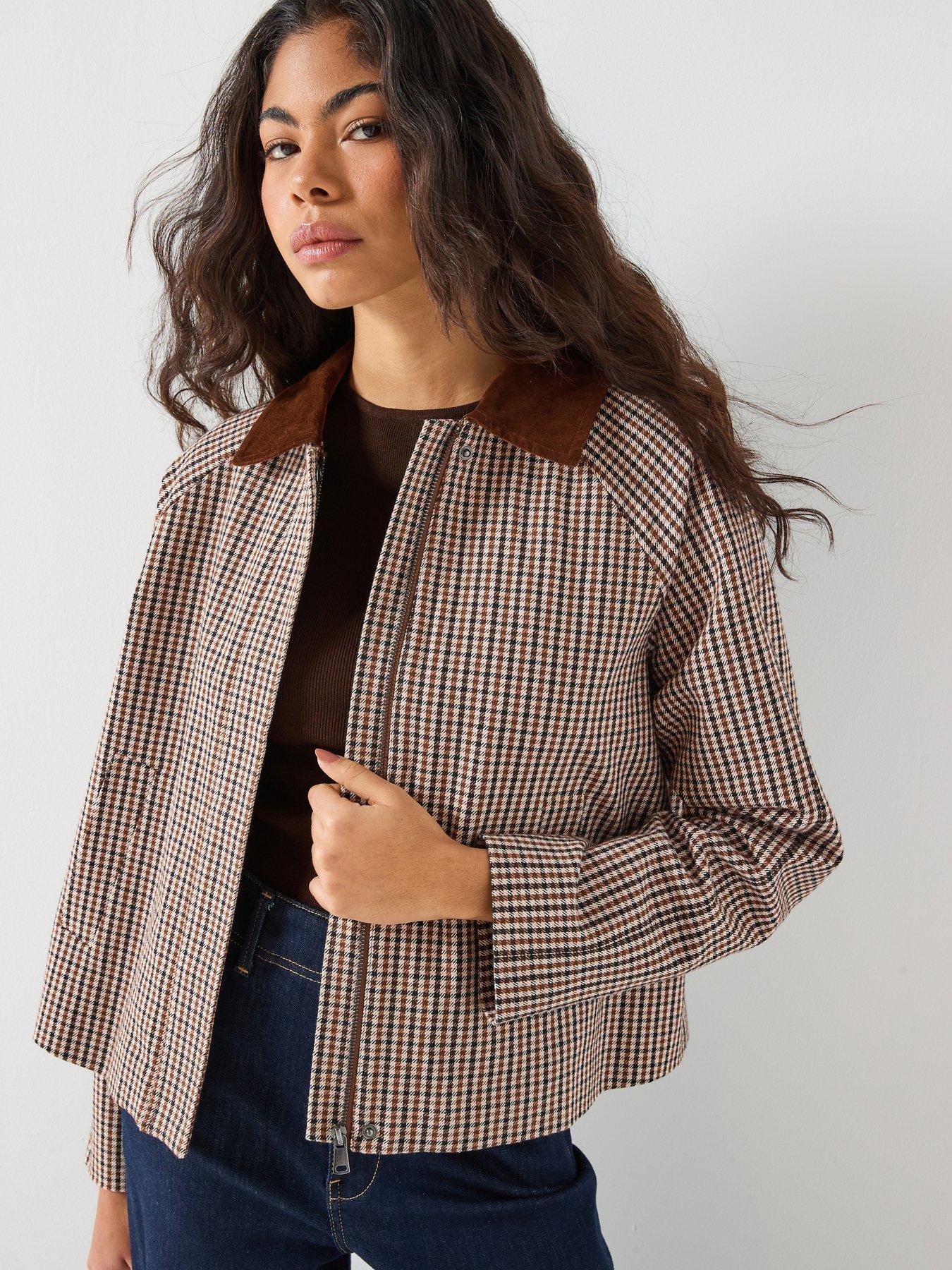 only-check-jacket-brown