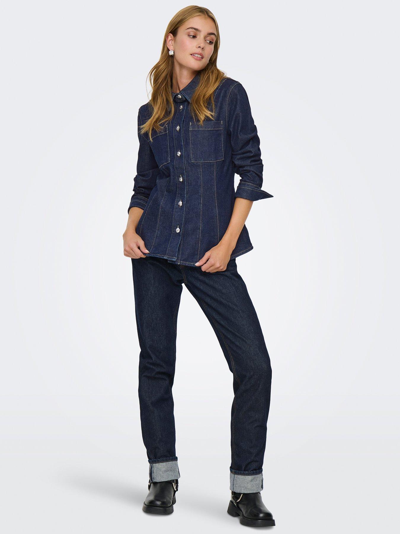 only-rosie-long-sleeve-fitted-denim-jacket-with-metal-button-detailing-blue-denimstillFront