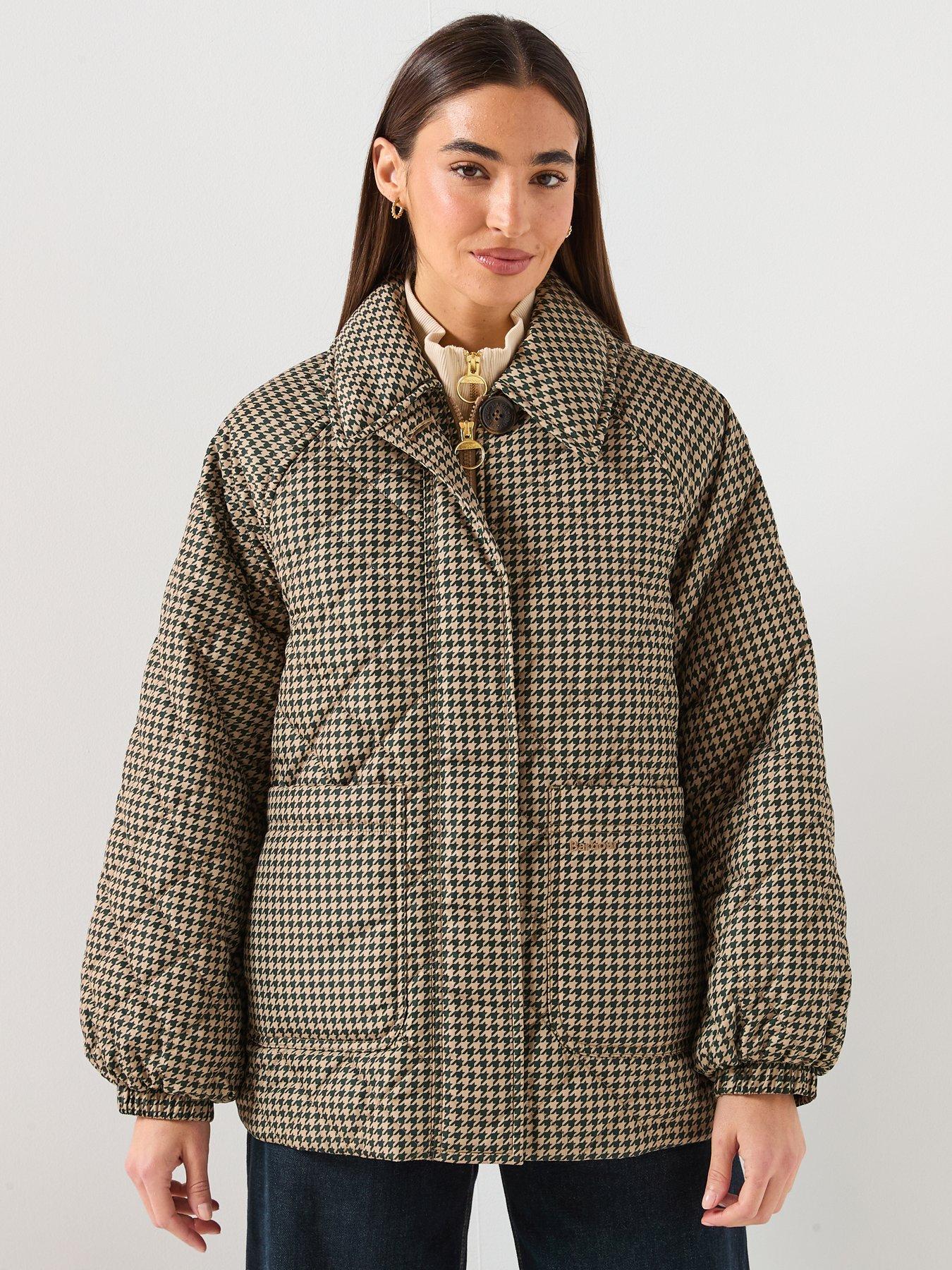 Barbour Laoise Check Quilted Jacket - Beige