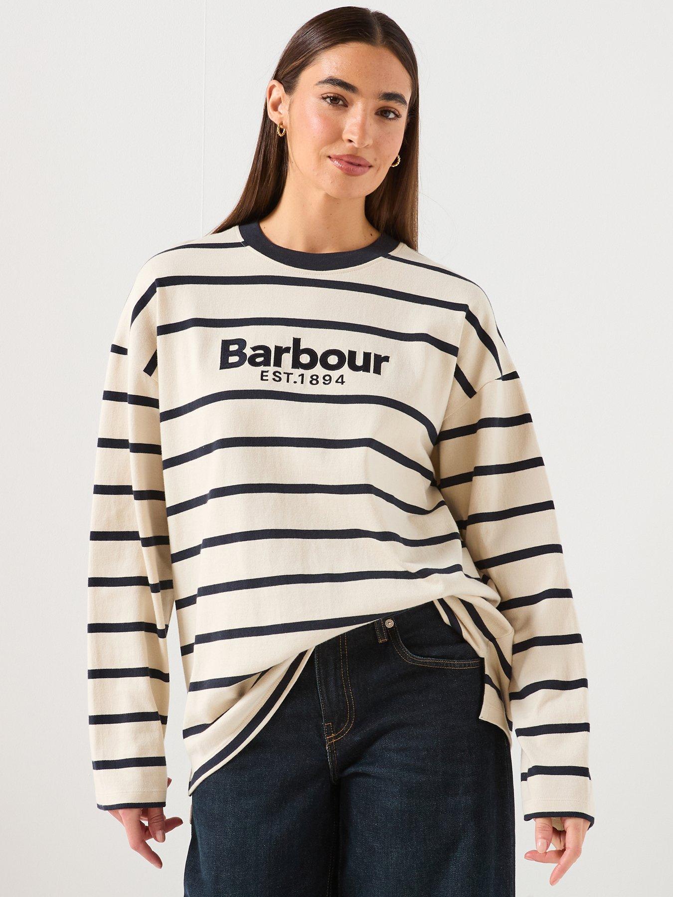 barbour-maeve-long-sleeve-striped-top-ecrunavy