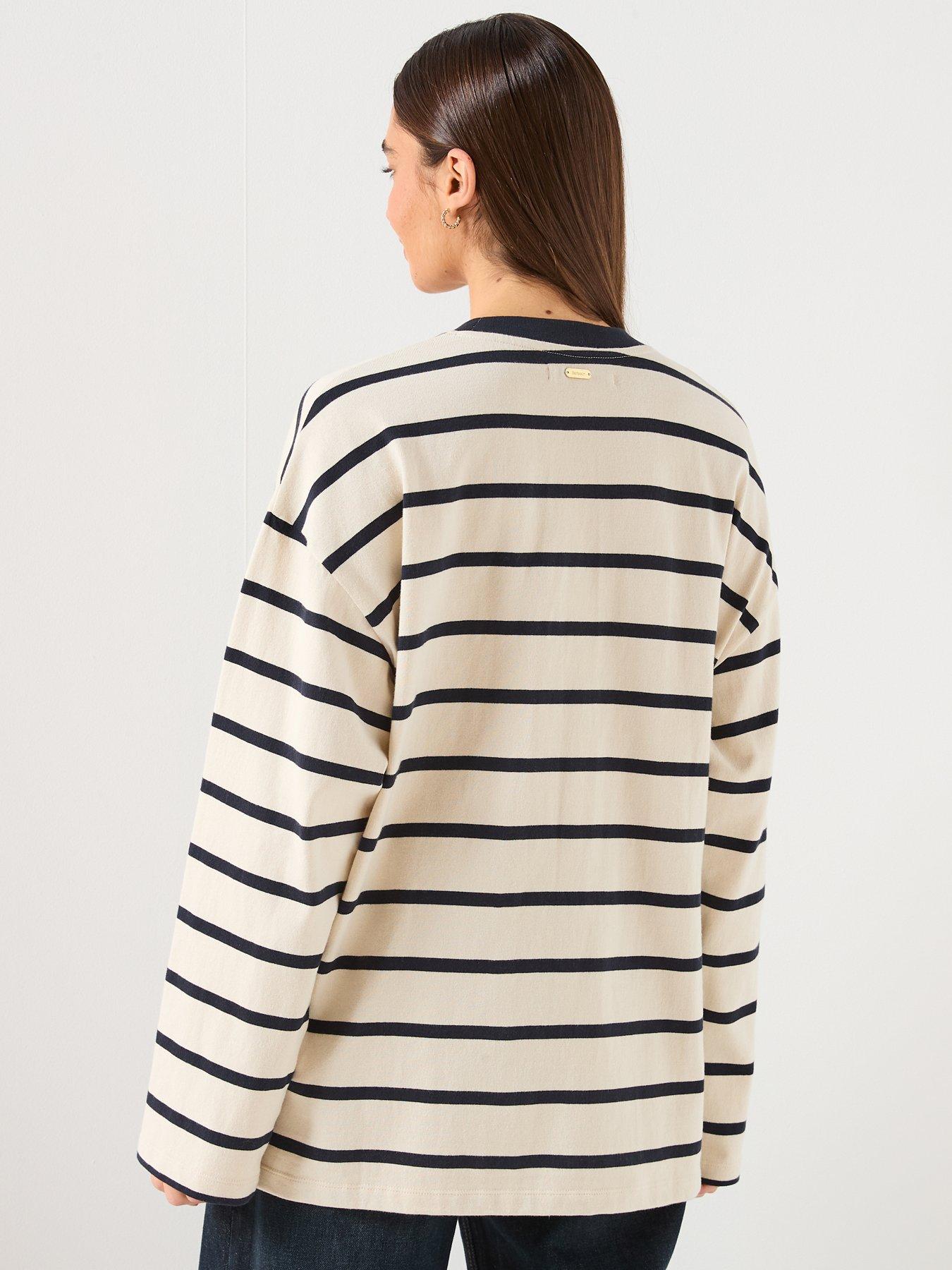 barbour-maeve-long-sleeve-striped-top-ecrunavystillFront
