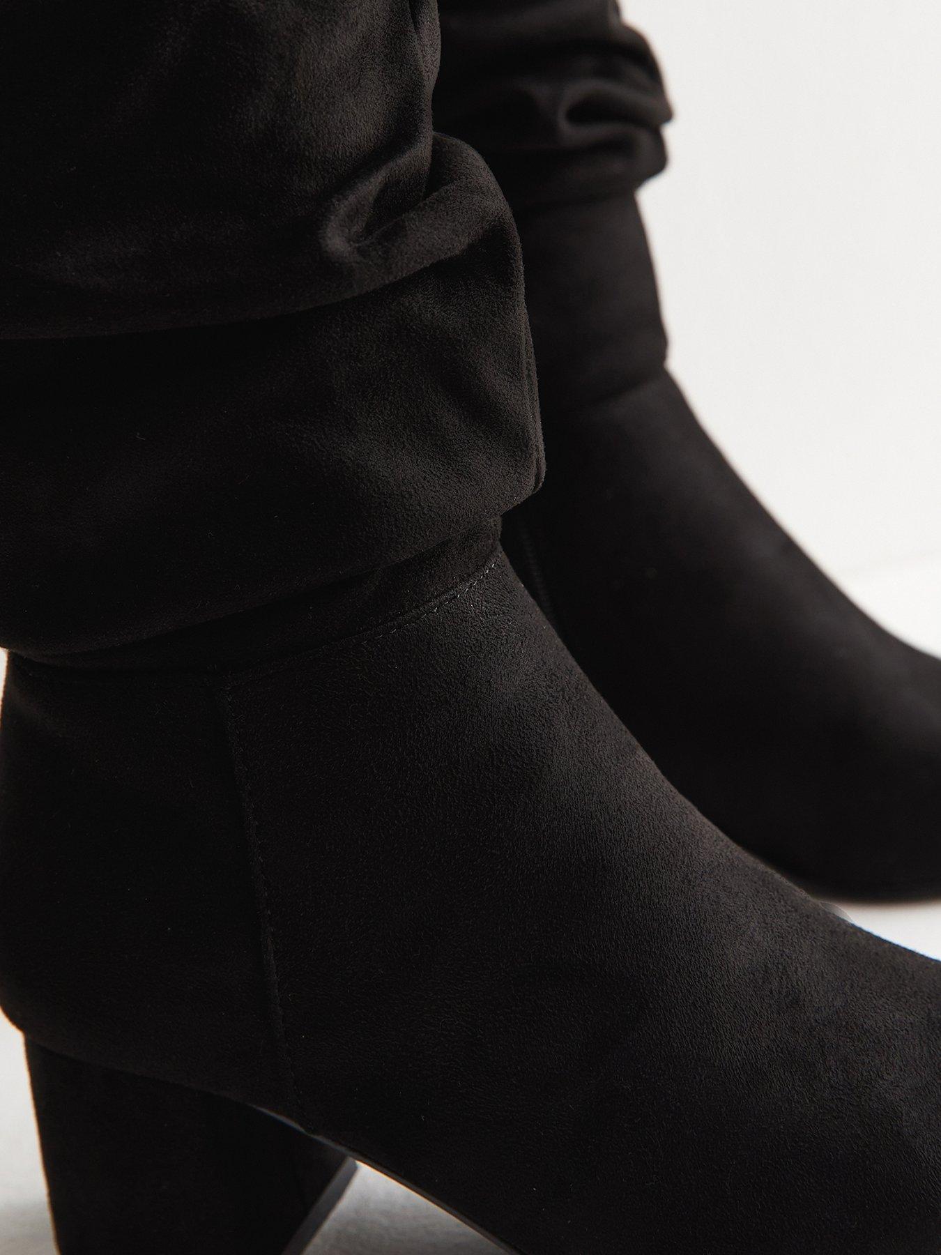 new-look-black-faux-suede-ruched-knee-high-bootsdetail