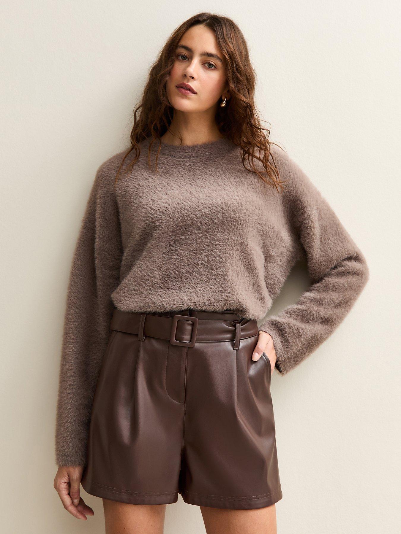new-look-becky-belt-pu-short-brown