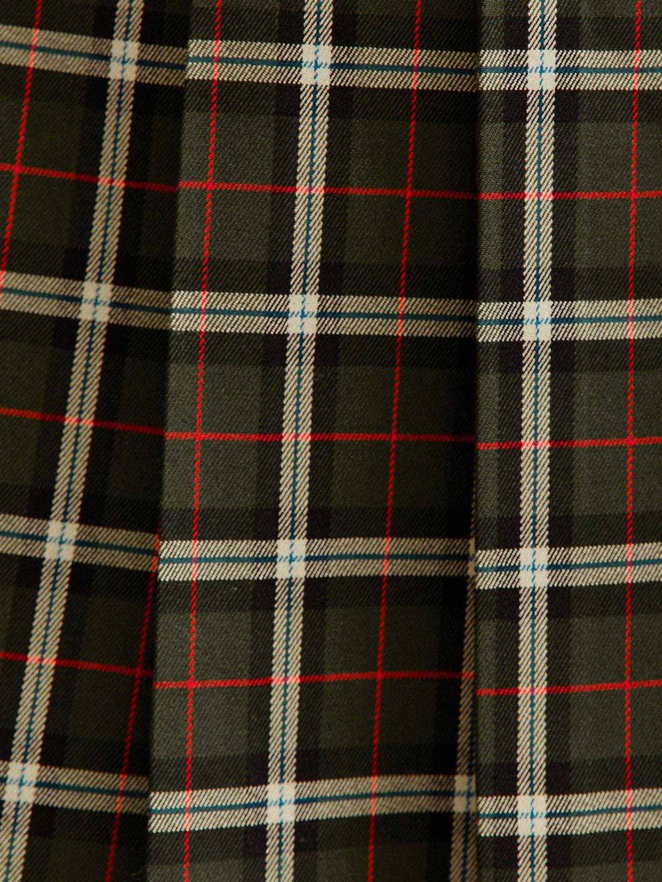 new-look-check-pattern-knife-pleat-mini-skirt-greendetail