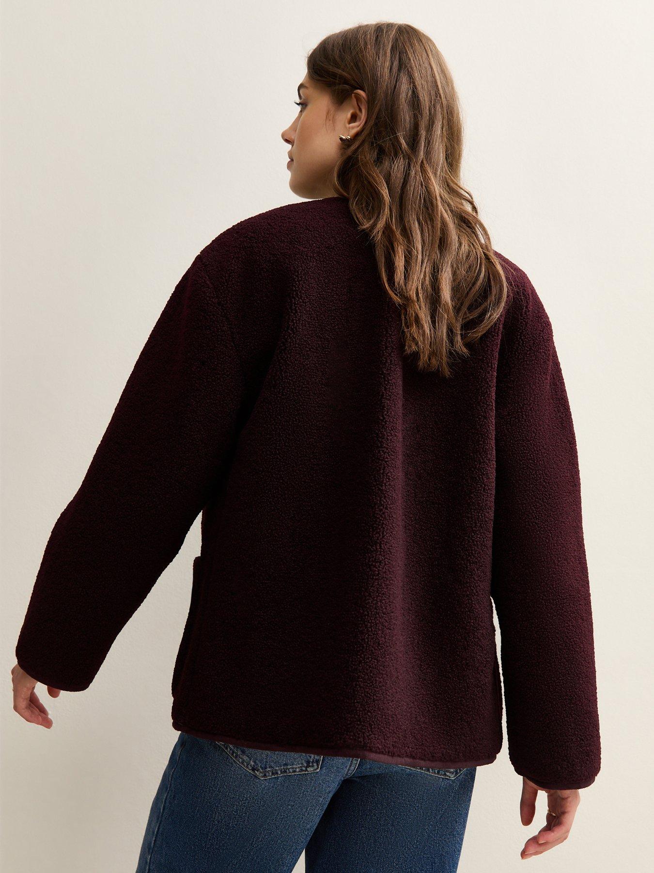 new-look-borg-button-through-jacket-dark-burgundystillFront