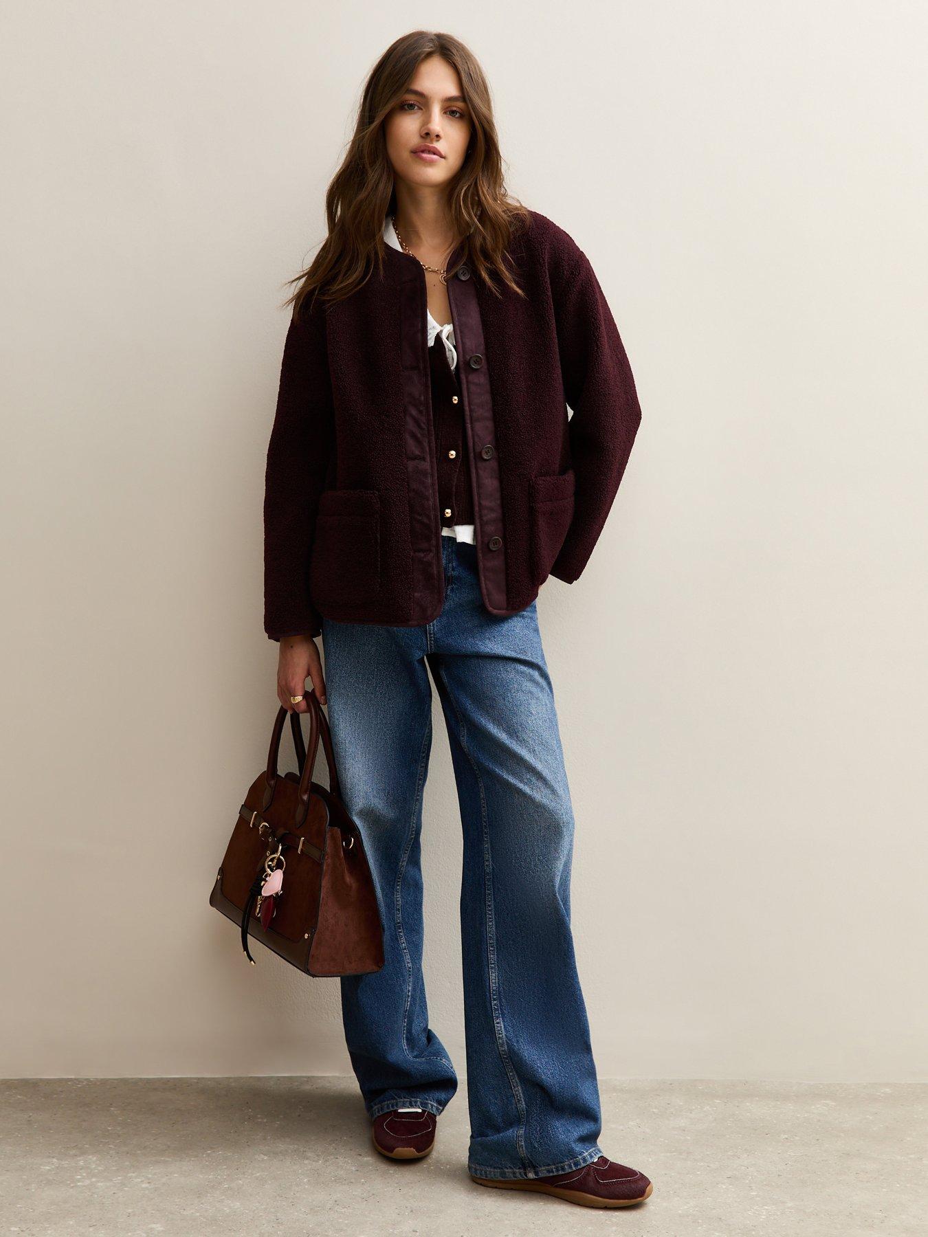 new-look-borg-button-through-jacket-dark-burgundyback