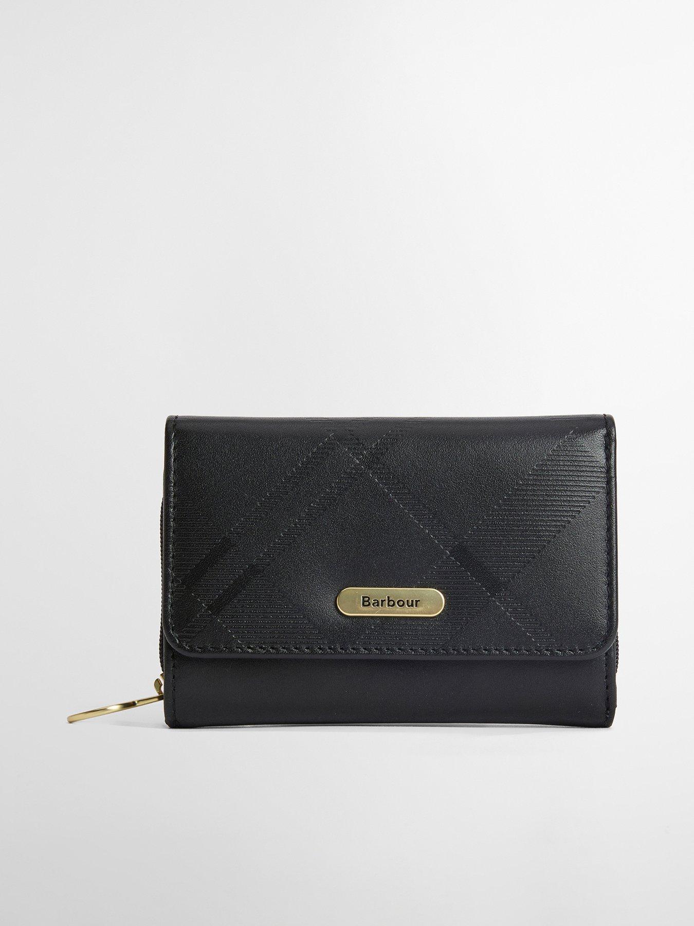 Barbour Rosa Deboss Leather French Purse - Black