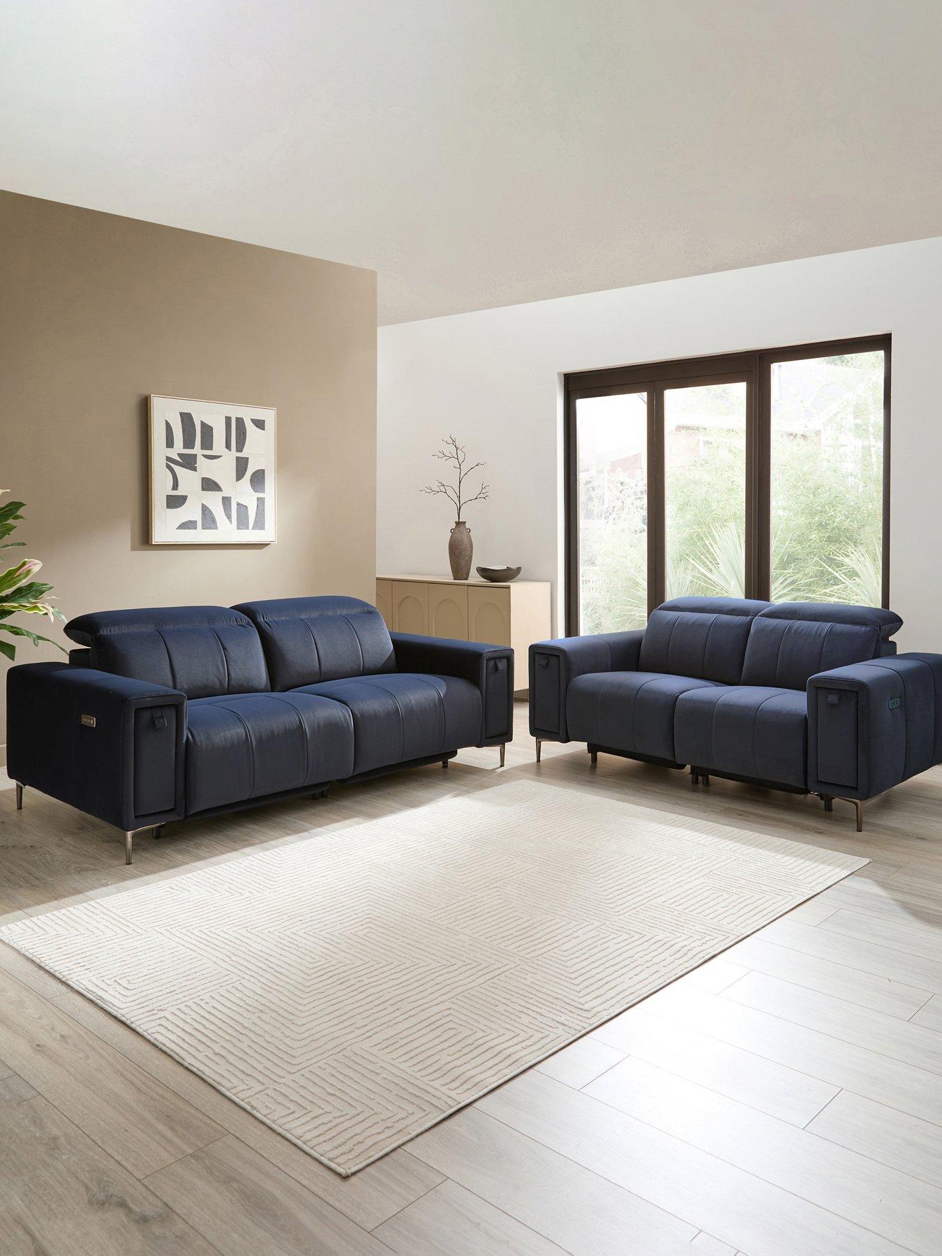 The Very Collection Grove 3 + 2 Seater Power Fabric Recliner Set