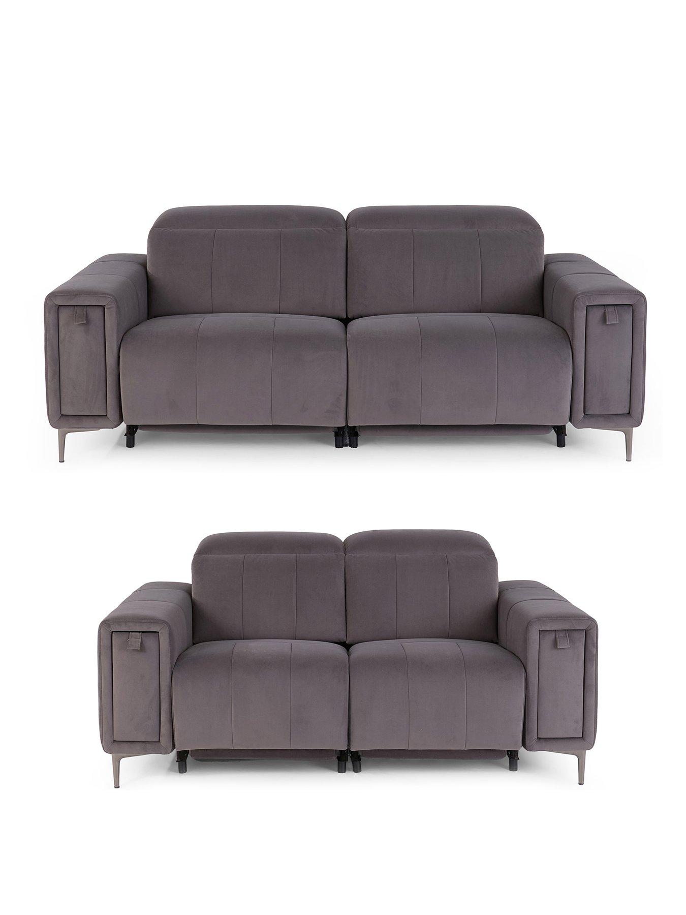 Image 2 of 5 of The Very Collection Grove 3 Seater + 2 Seater&nbsp;Power Fabric Recliner Set (Buy &amp; SAVE!)