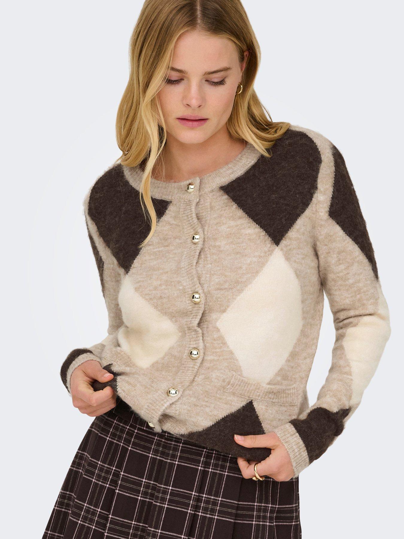 only-frida-argyle-knitted-cardigan-pink