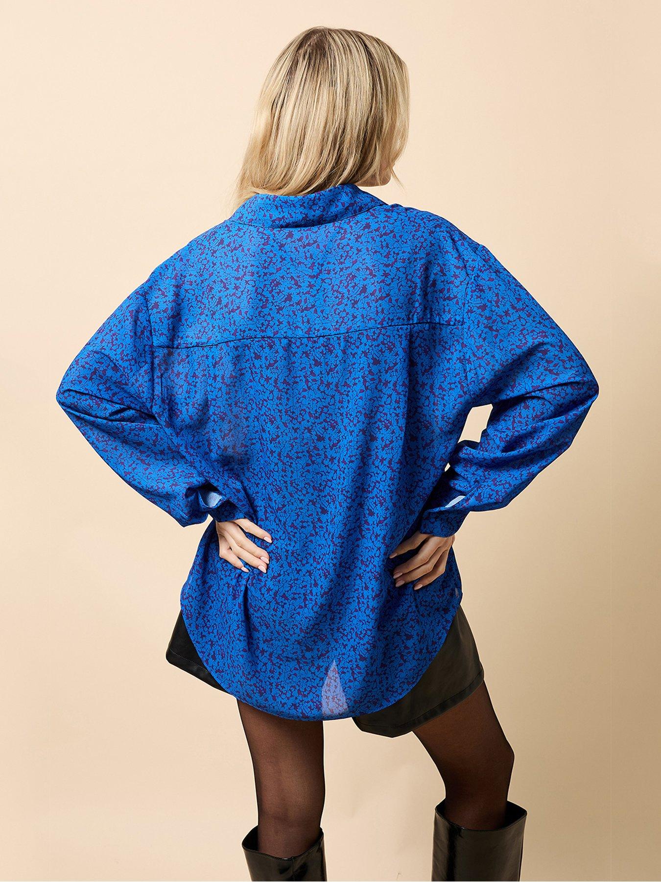 little-mistress-print-chiffon-shirt-bluestillFront