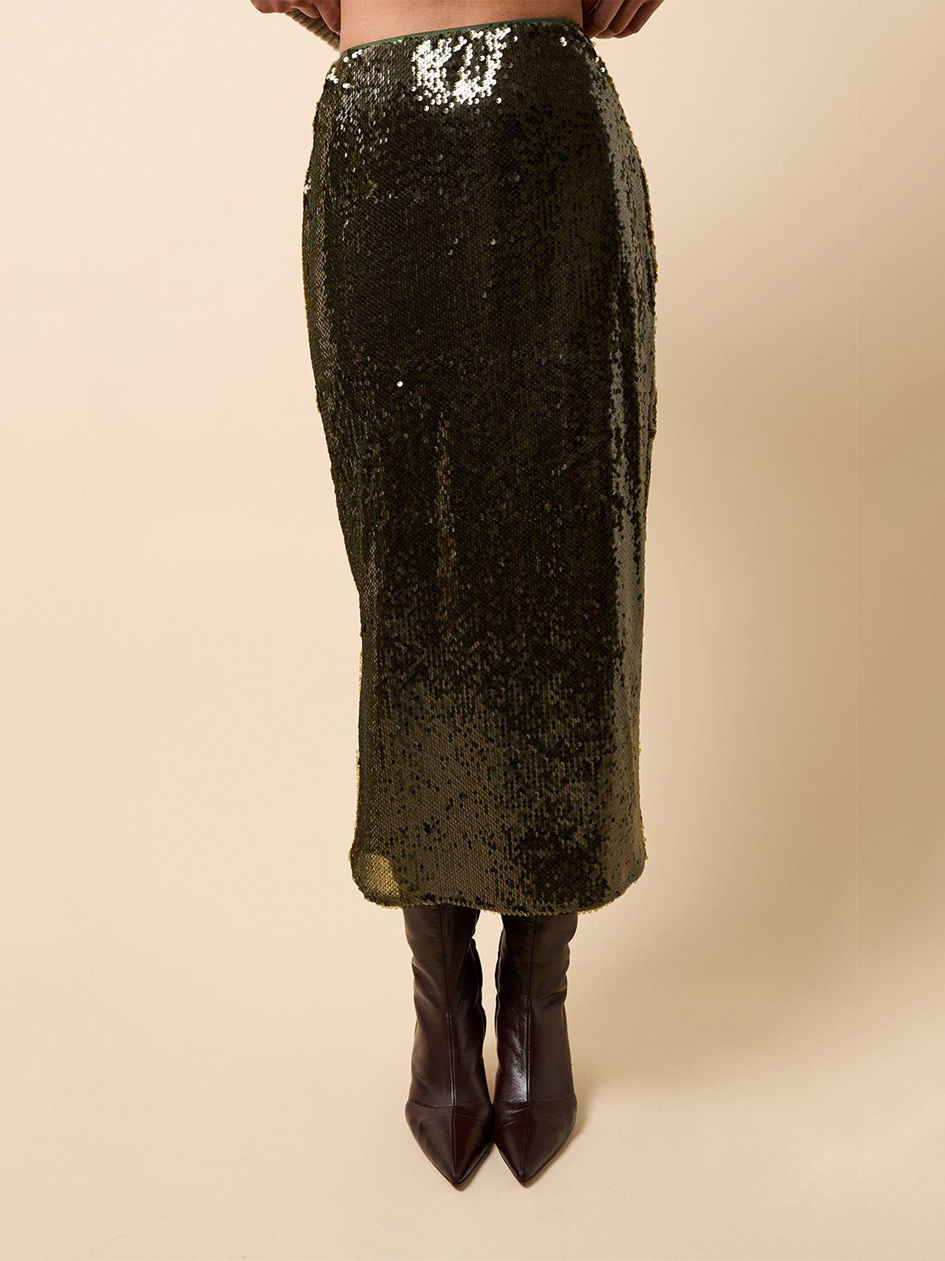 little-mistress-khaki-sequin-midaxi-skirt-greenback