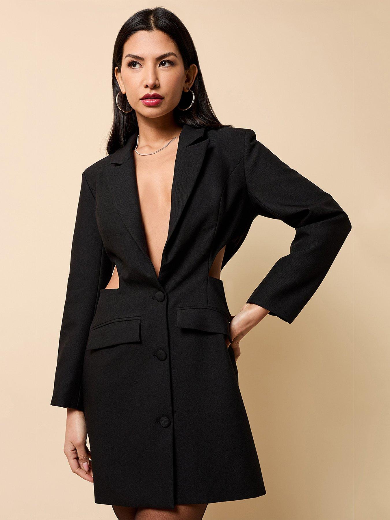 Little Mistress Cut Out Blazer Mini Dress - Black | Very Ireland