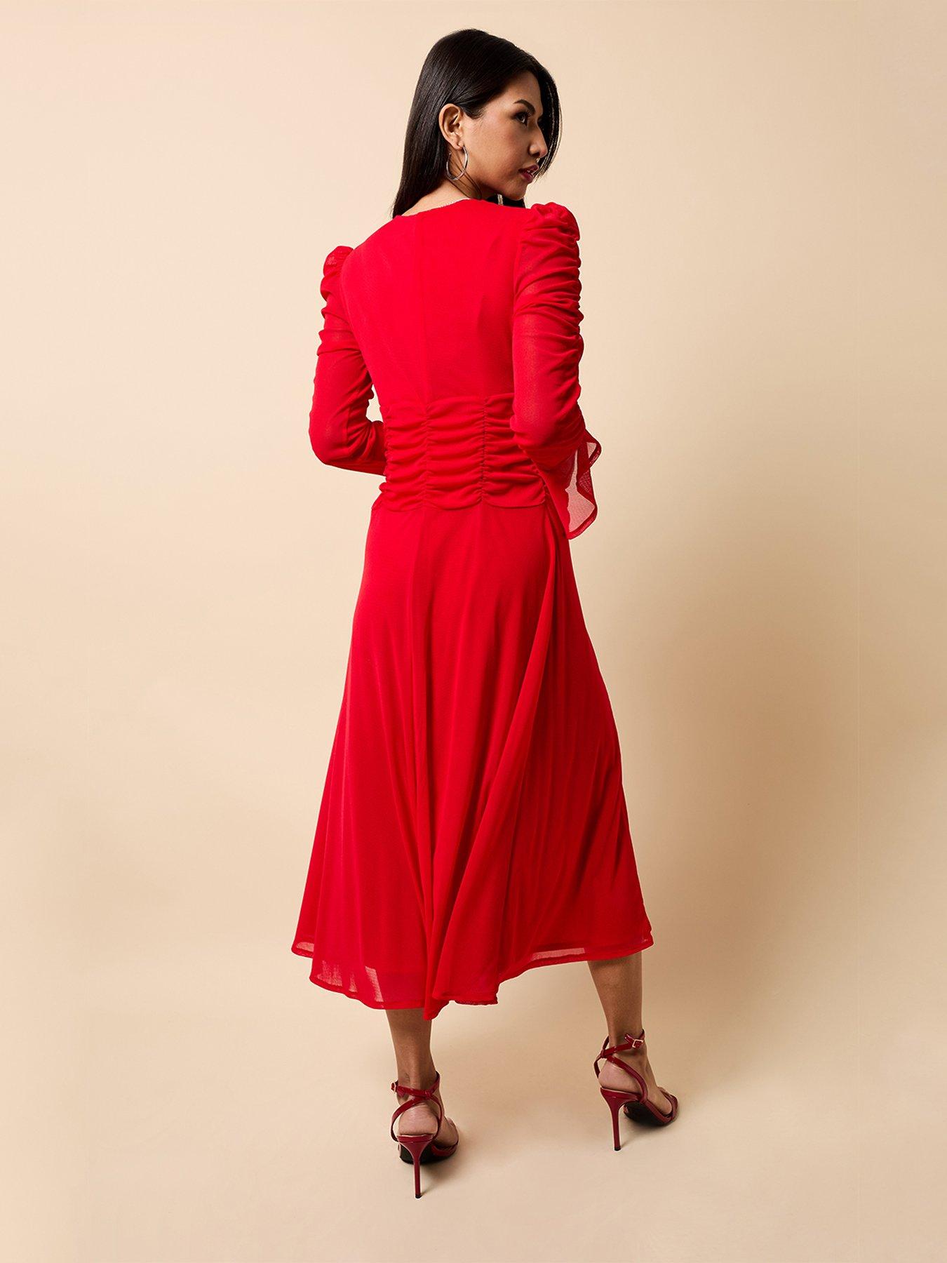 little-mistress-mesh-midaxi-dress-redstillFront