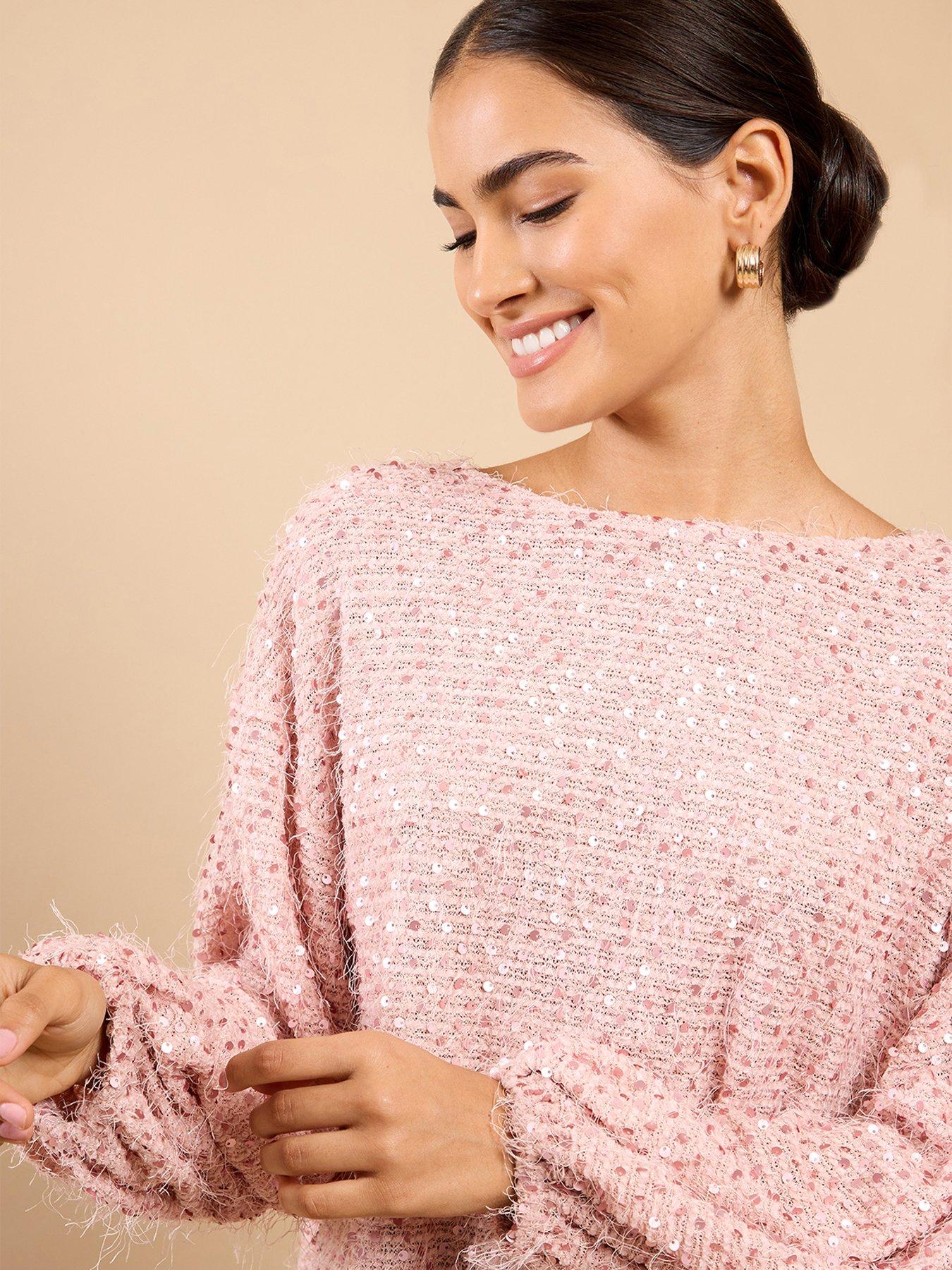 little-mistress-dusty-sequin-eyelash-jumper-pinkoutfit
