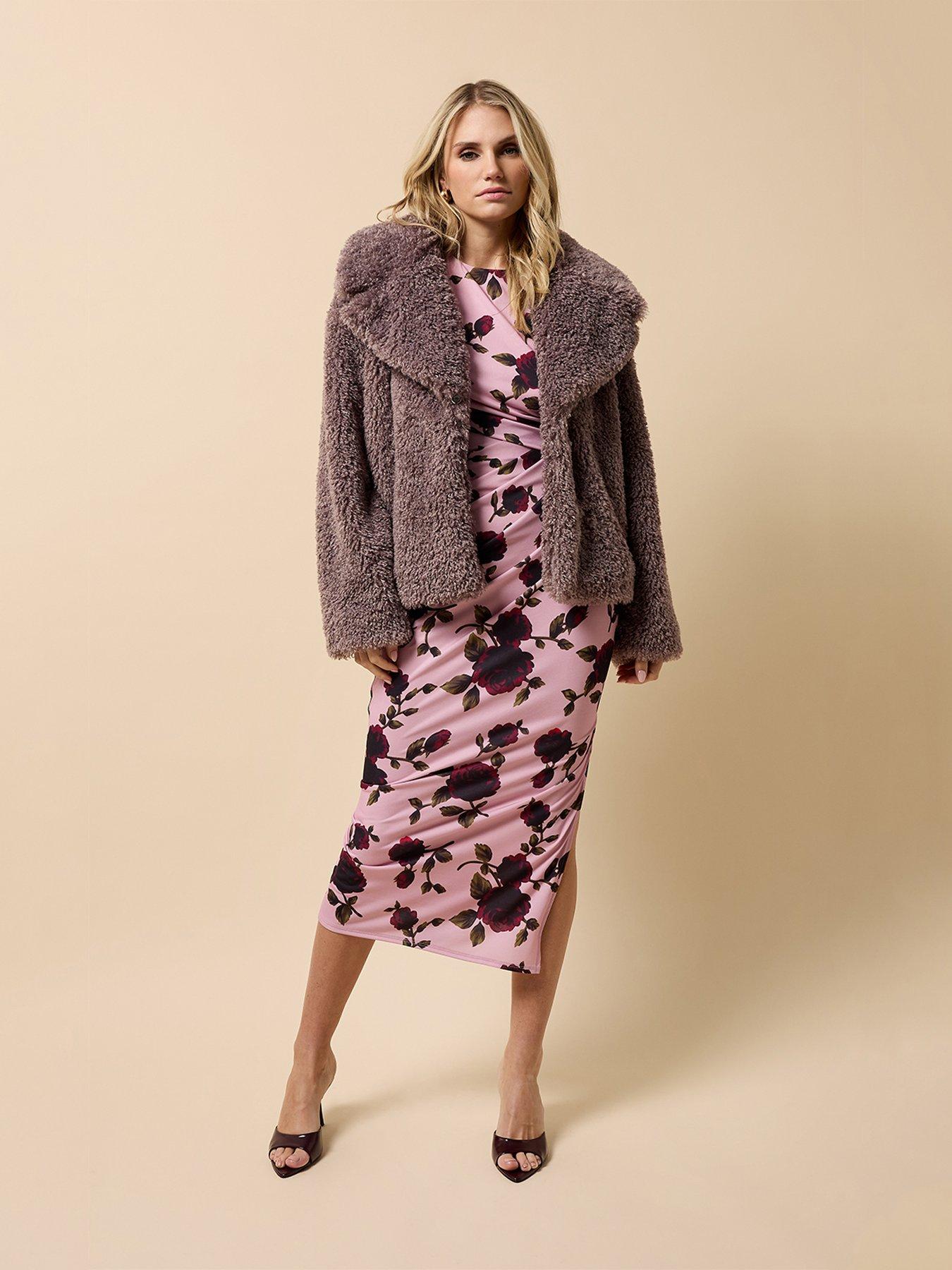 Image 3 of 5 of Little Mistress Mink Faux Fur Jacket - Mink