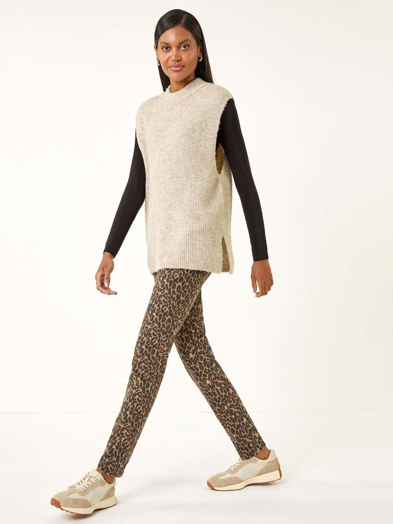 roman-animal-print-stretch-jeggings-brownoutfit
