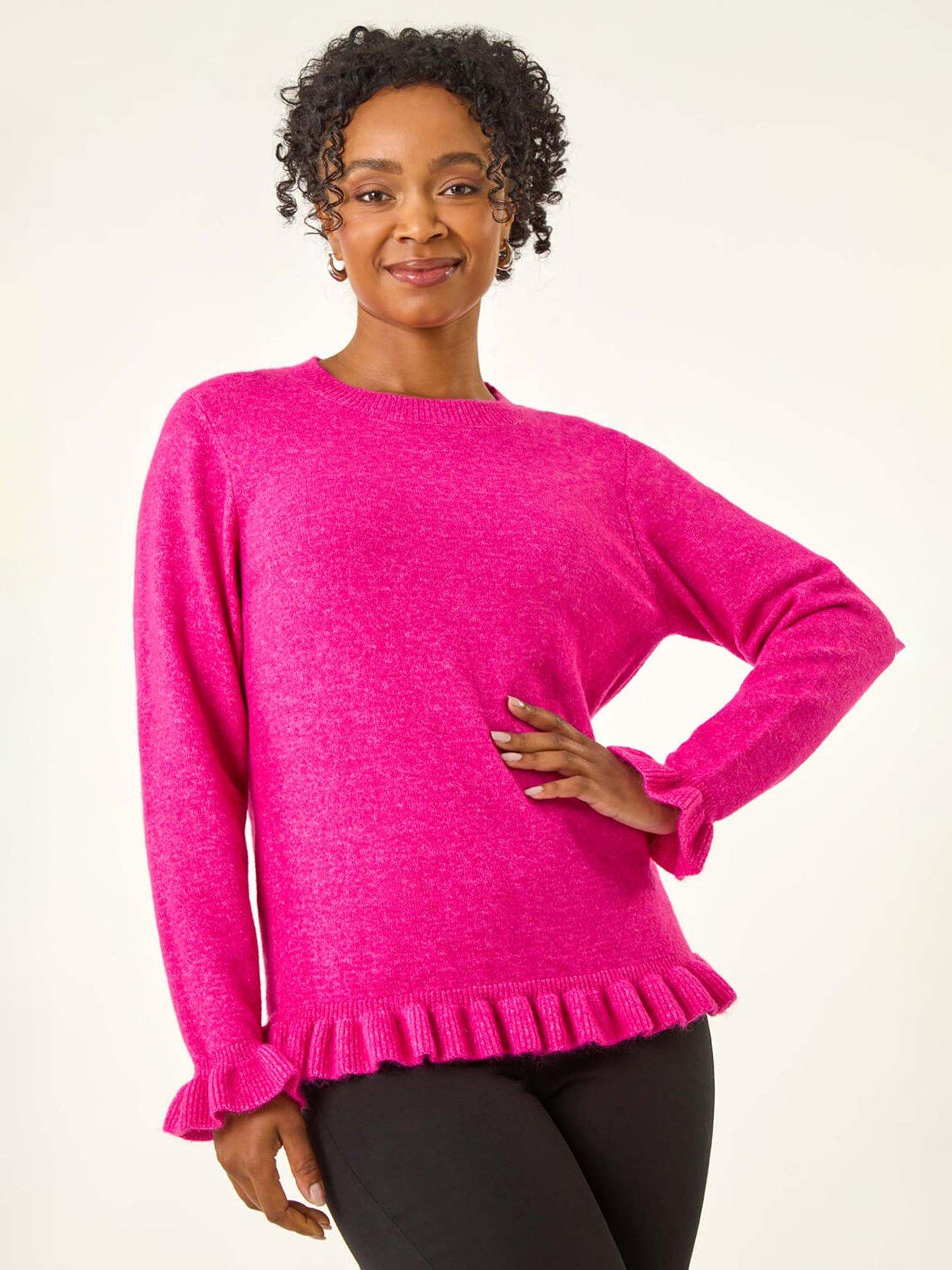 Roman Petite Flute Hem Knit Jumper - Pink