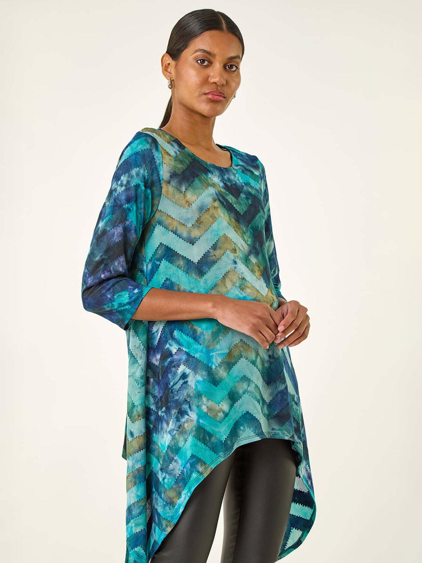 roman-boucle-stretch-hanky-hem-top-blueback