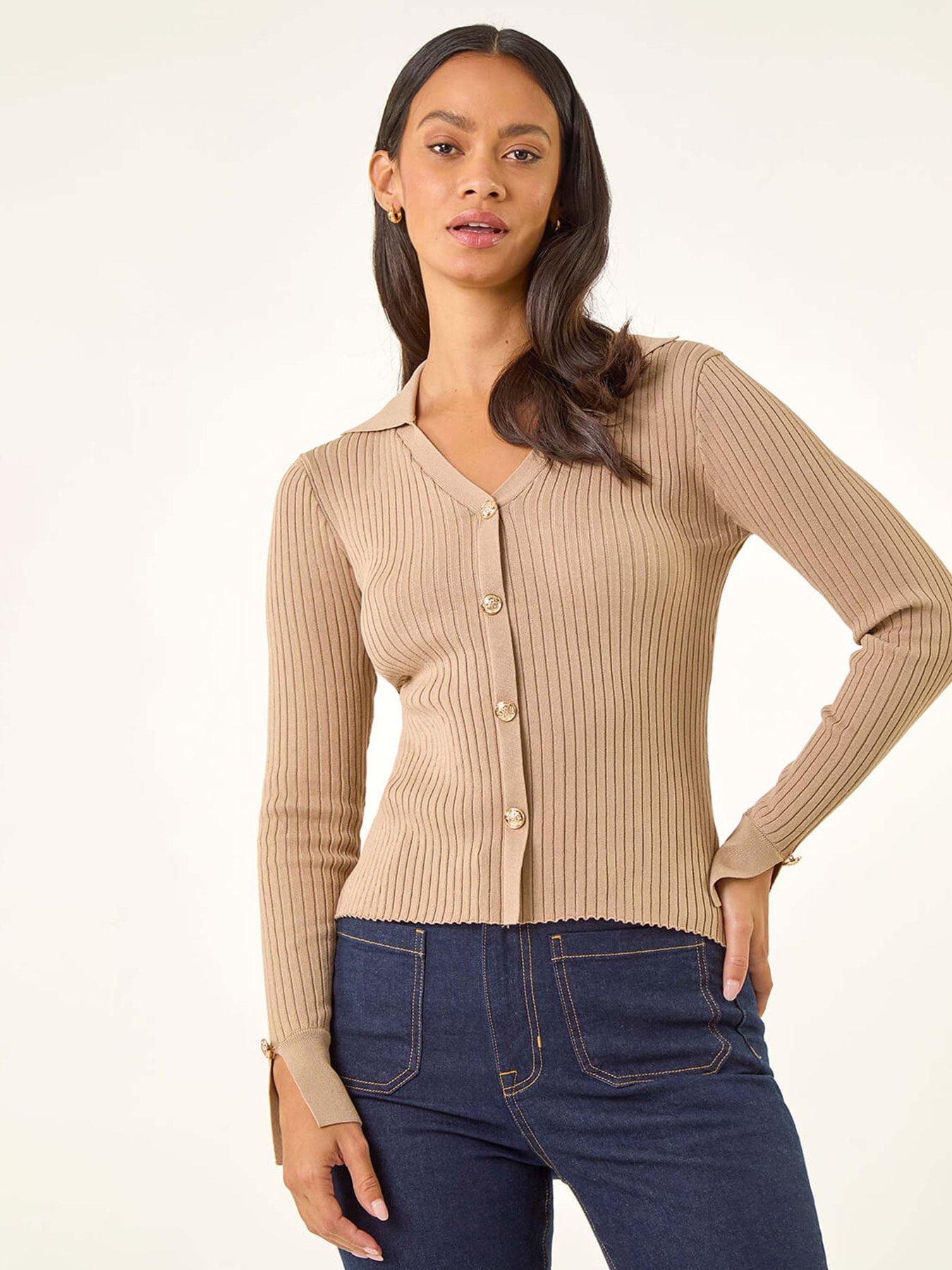 roman-dusk-collared-v-neck-knit-top-beige