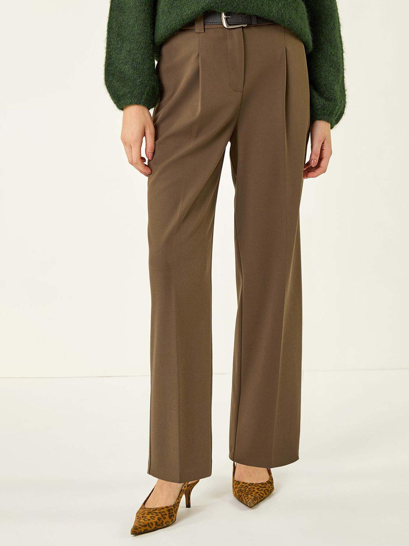 roman-barrel-tapered-leg-trousers-brownfront