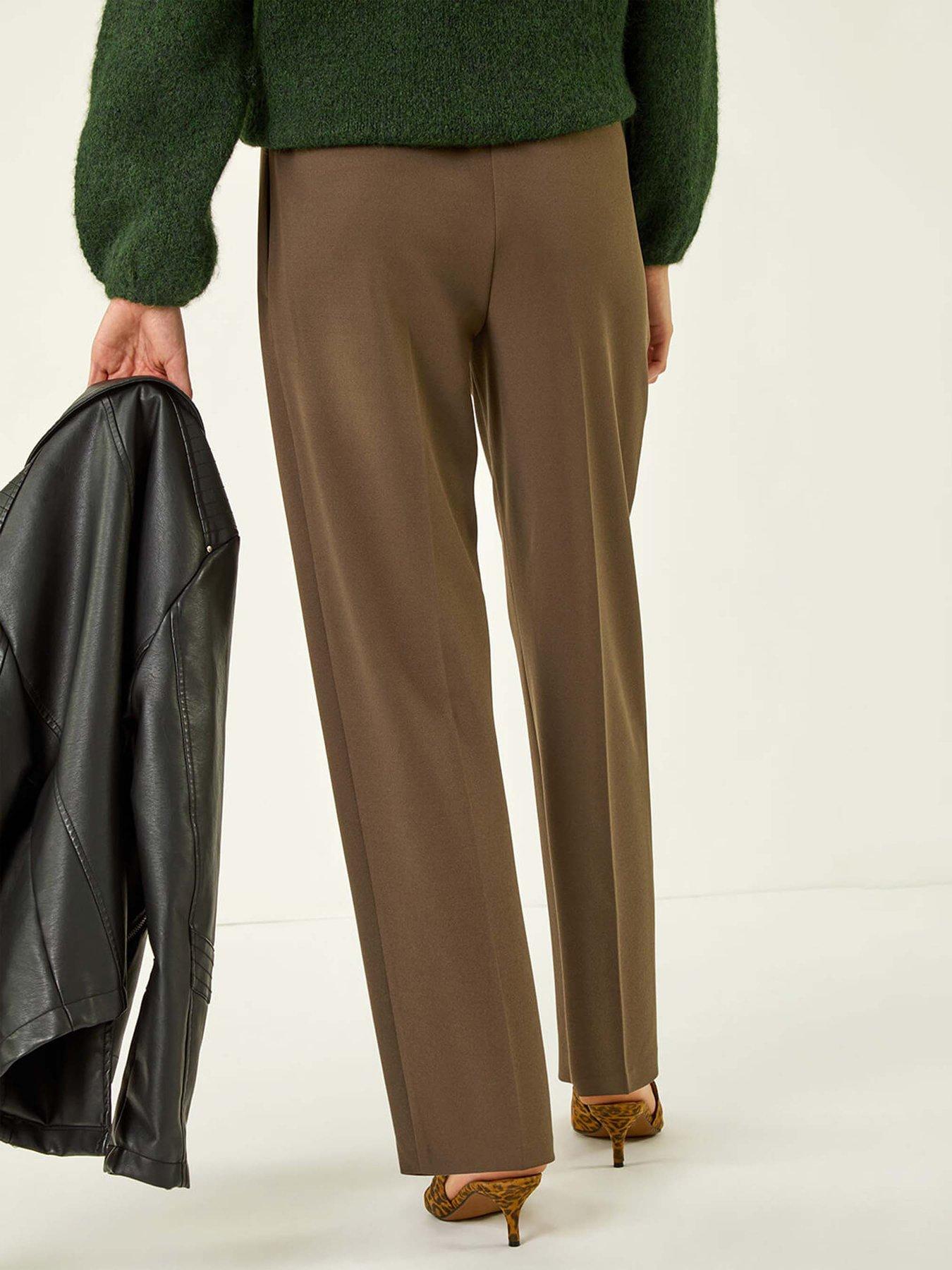 roman-barrel-tapered-leg-trousers-brownstillFront