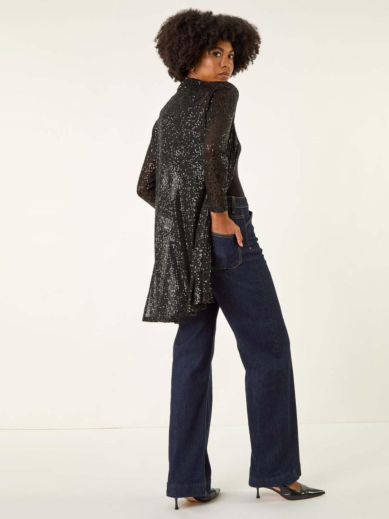 roman-sequin-longline-kimono-blackstillFront