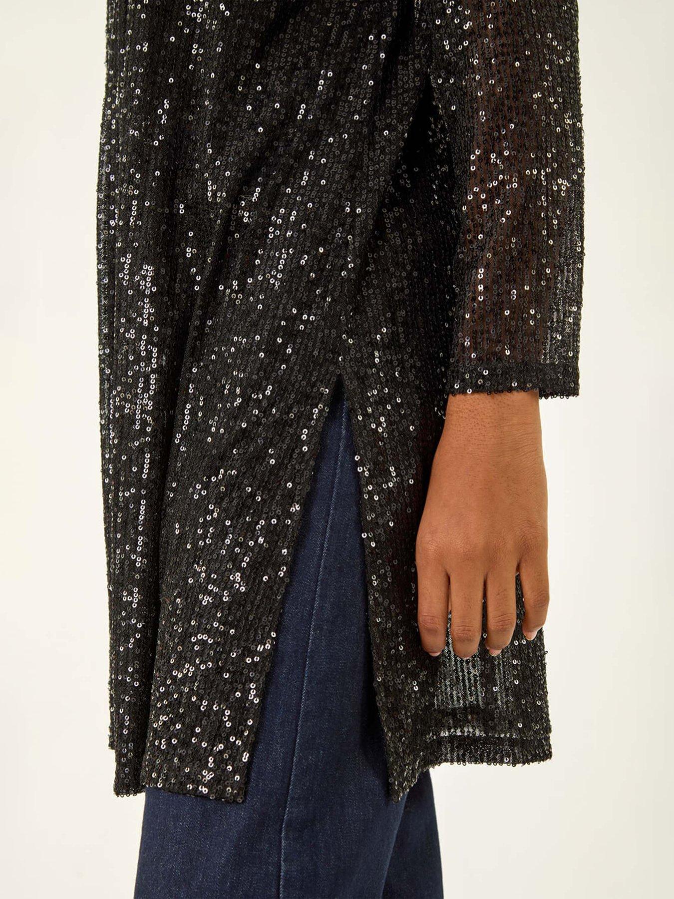 roman-sequin-longline-kimono-blackdetail
