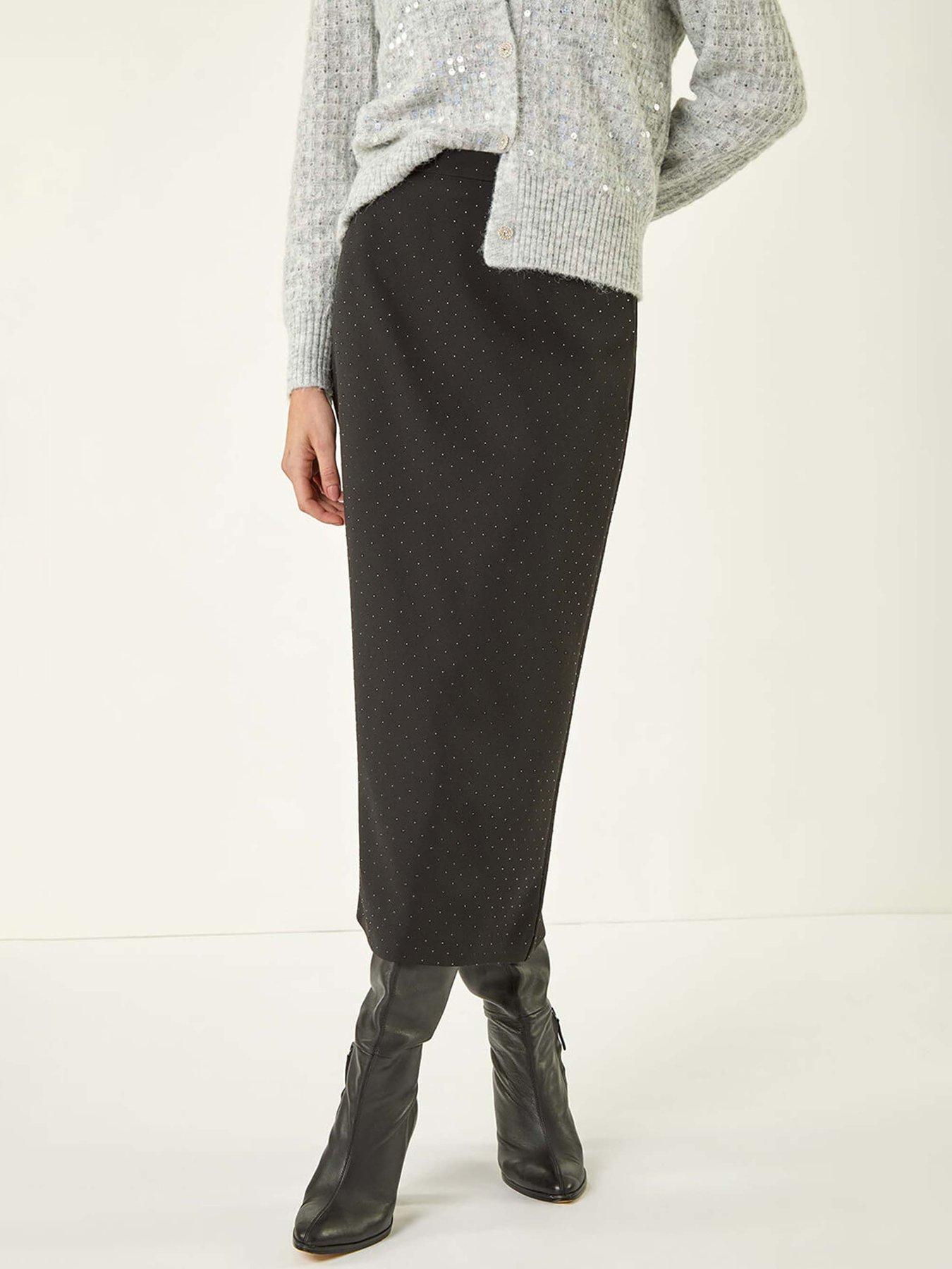 roman-diamante-stretch-pencil-midi-skirt-black