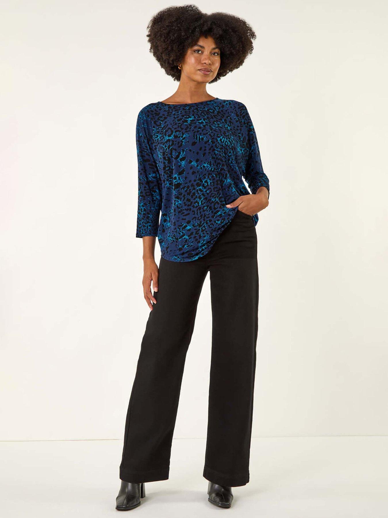 roman-animal-print-stretch-top-blueback