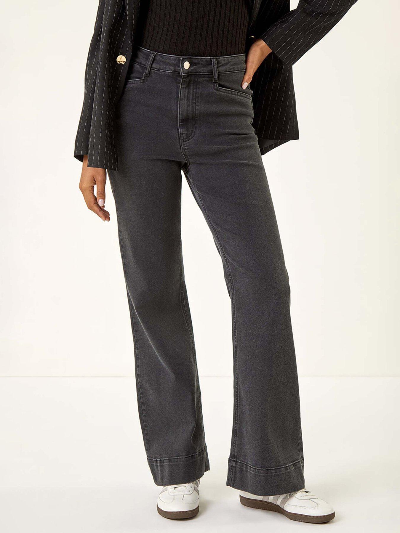 roman-pocket-stretch-flare-jeans-grey