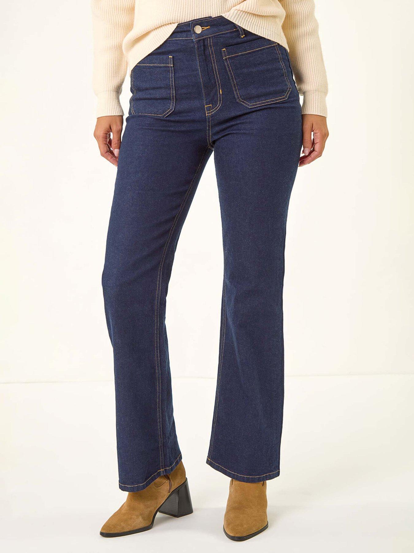 Roman Dusk Front Pocket Bootcut Jeans - Blue