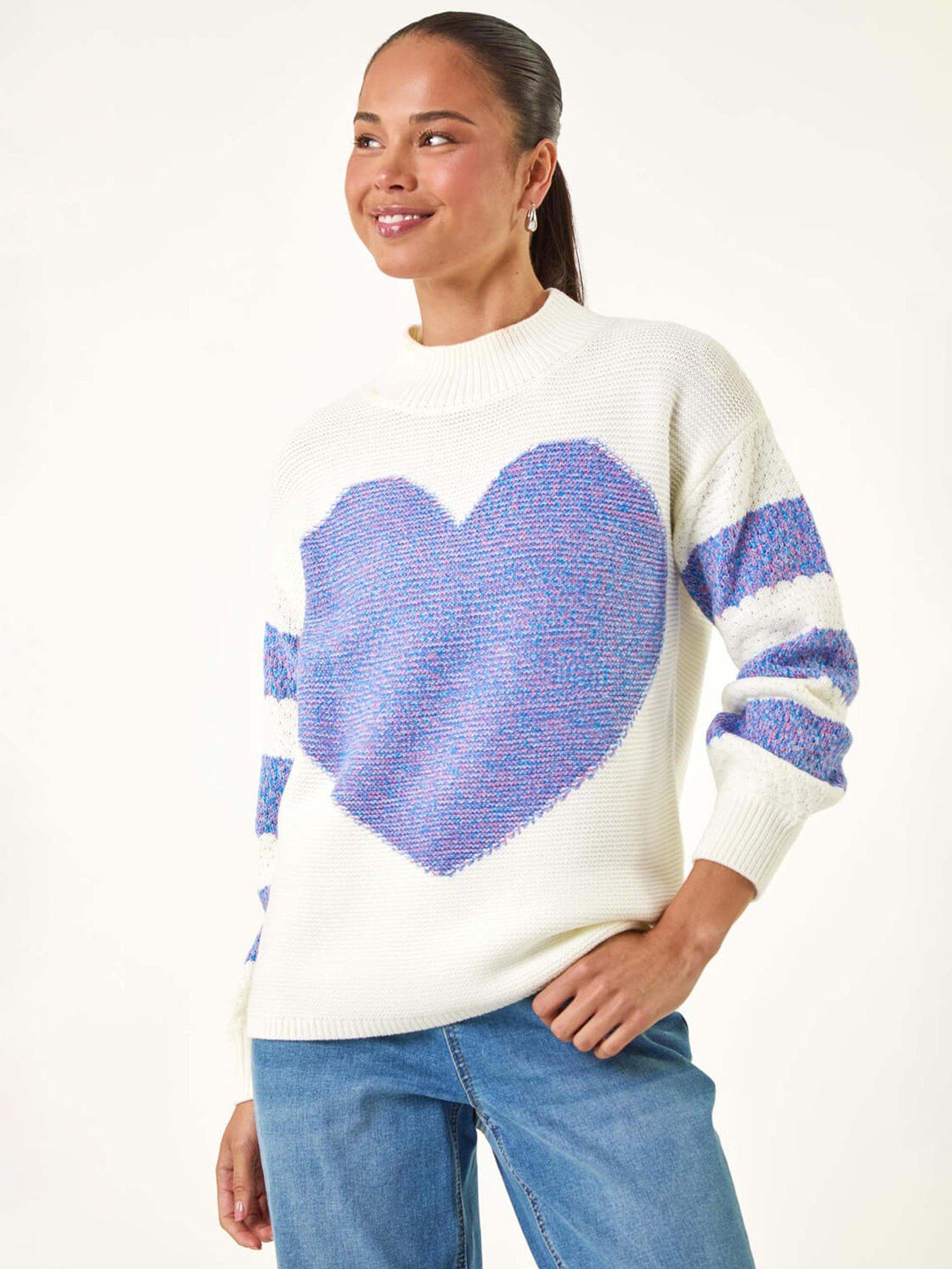 roman-petite-colour-block-heart-knit-jumper-blue