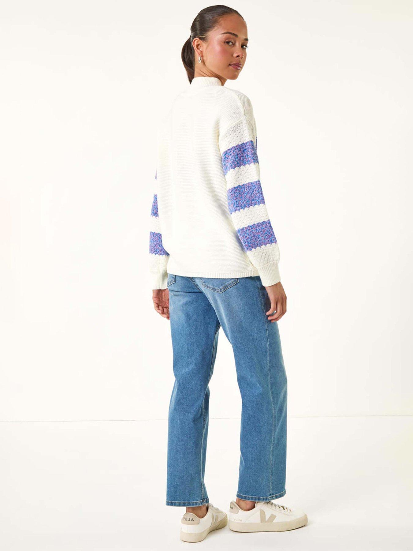 roman-petite-colour-block-heart-knit-jumper-bluestillFront