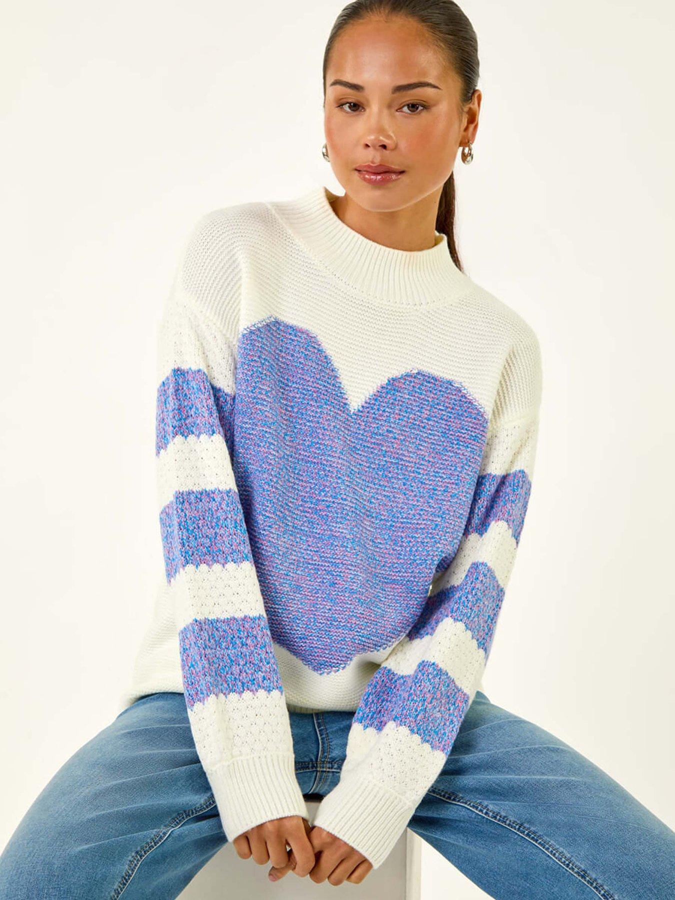 roman-petite-colour-block-heart-knit-jumper-blueoutfit