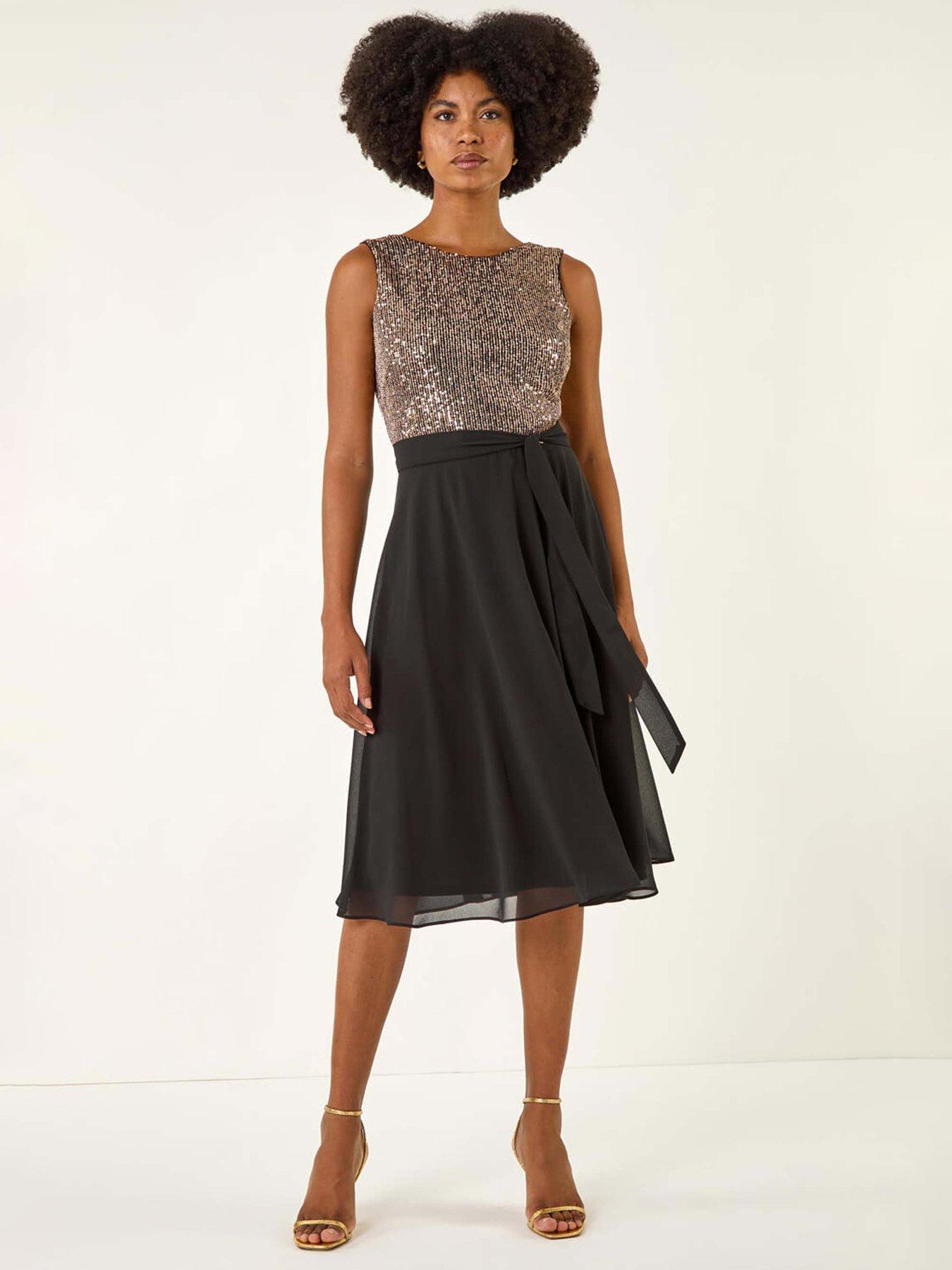 roman-sequin-bodice-belted-chiffon-dress-gold